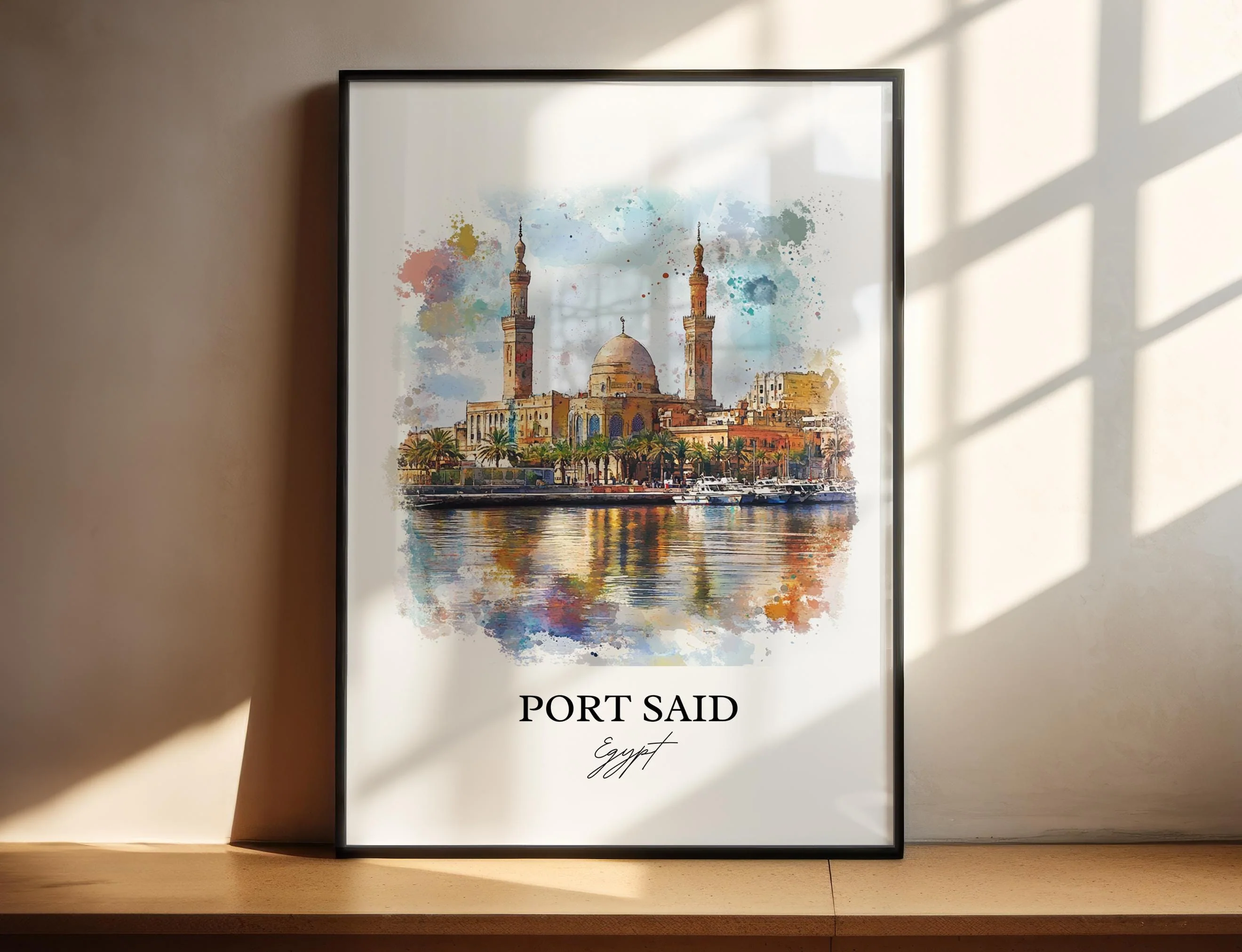 Port Said, Egypt – Watercolor Art Print