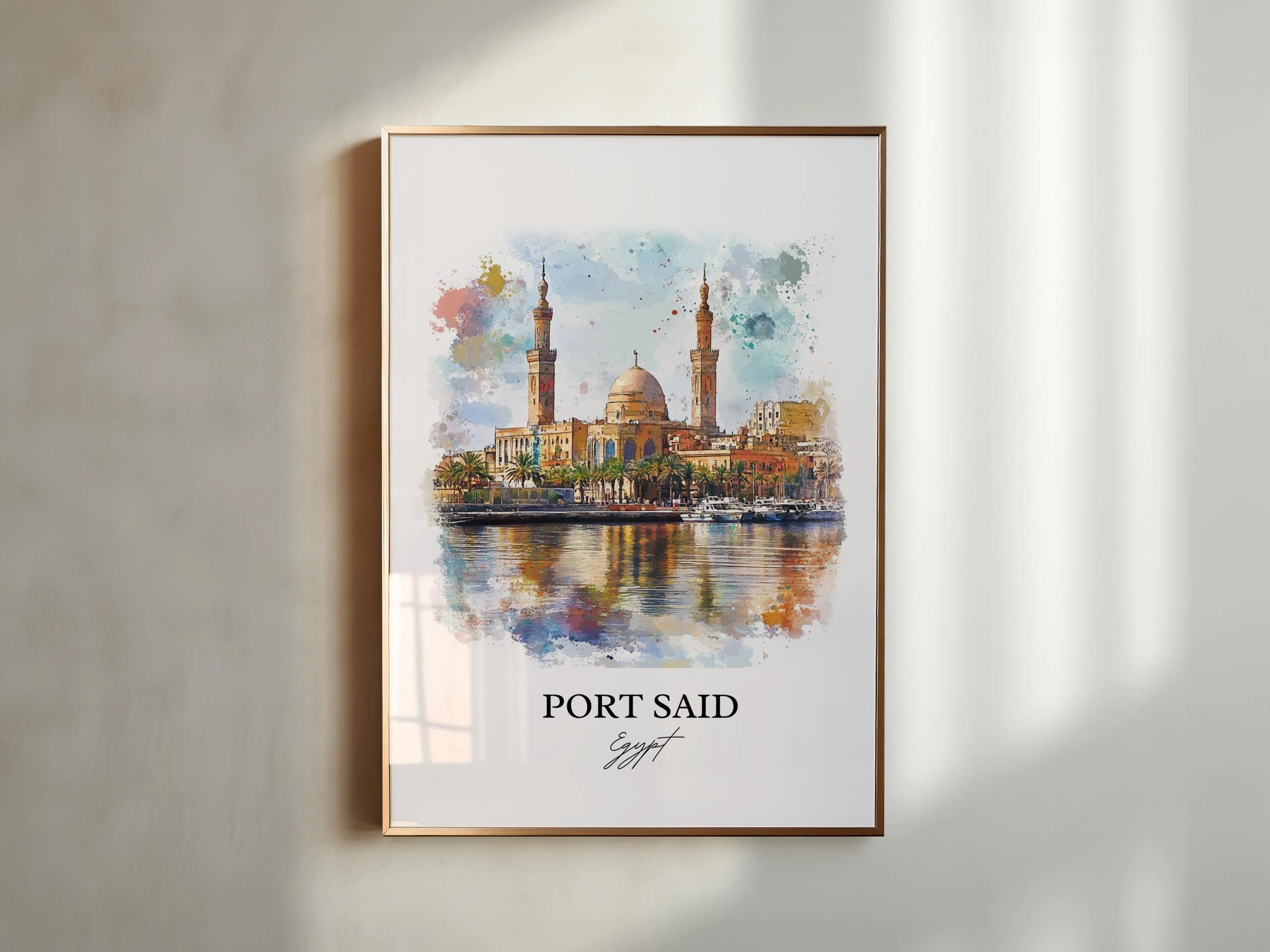 Port Said, Egypt – Watercolor Art Print - Image 4