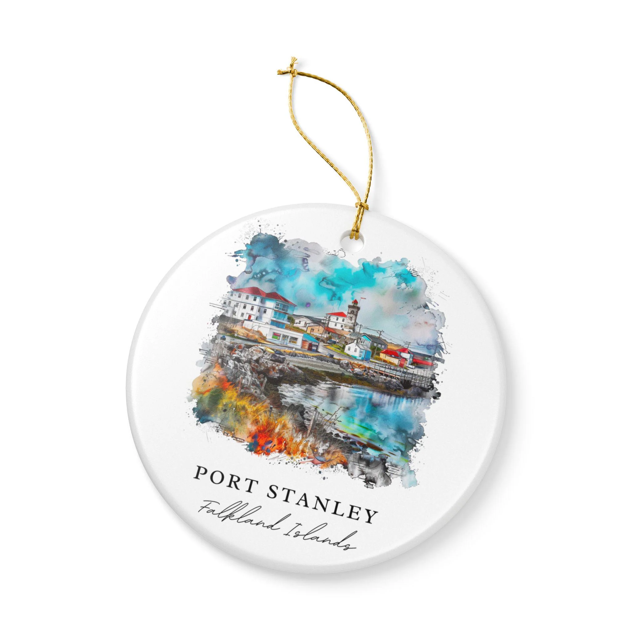 Port Stanley Ornament: Unique Falkland Islands Souvenir, Falkland Islands Xmas Decor, and Authentic Falkland Islands Gift - Image 3