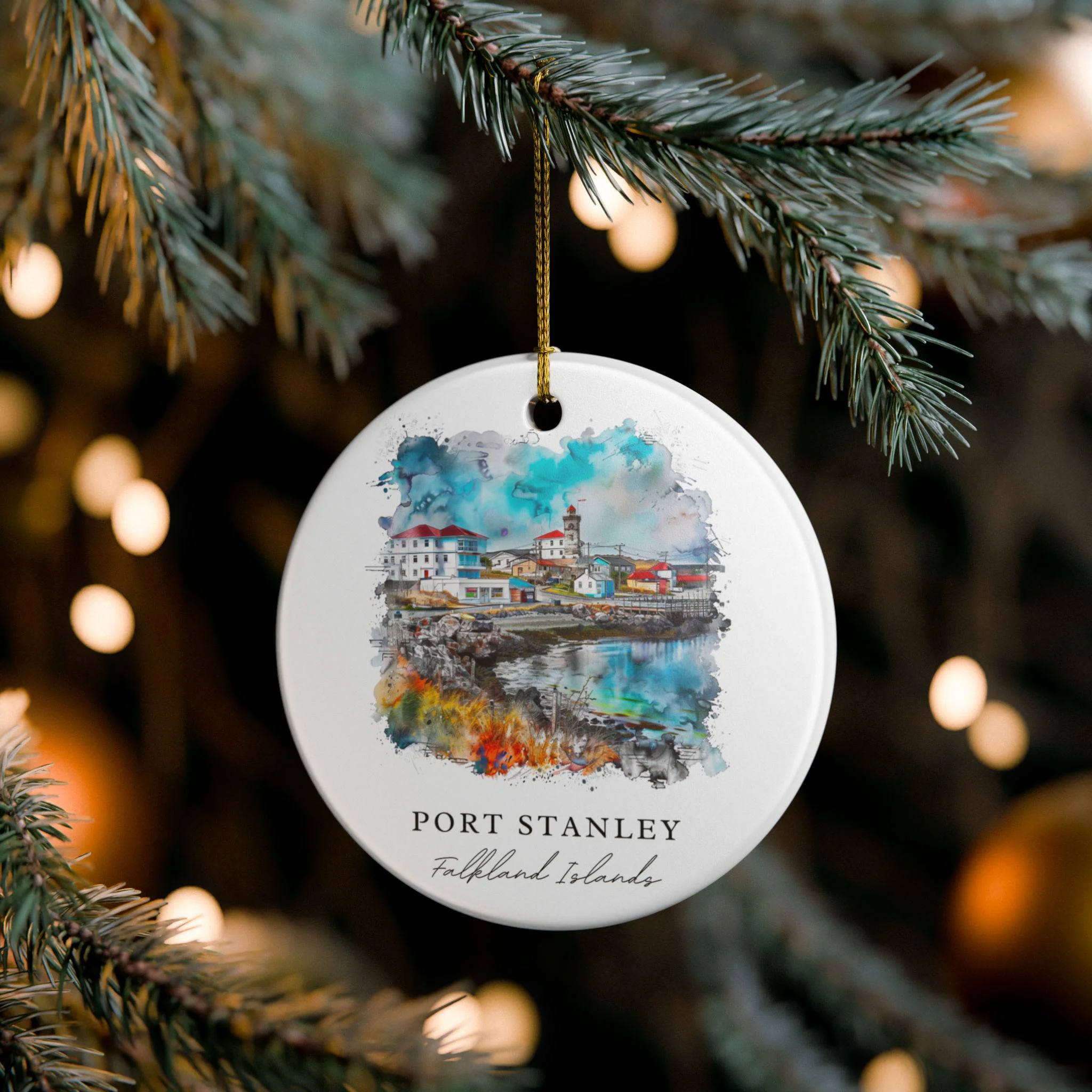 Port Stanley Ornament: Unique Falkland Islands Souvenir, Falkland Islands Xmas Decor, and Authentic Falkland Islands Gift - Image 4