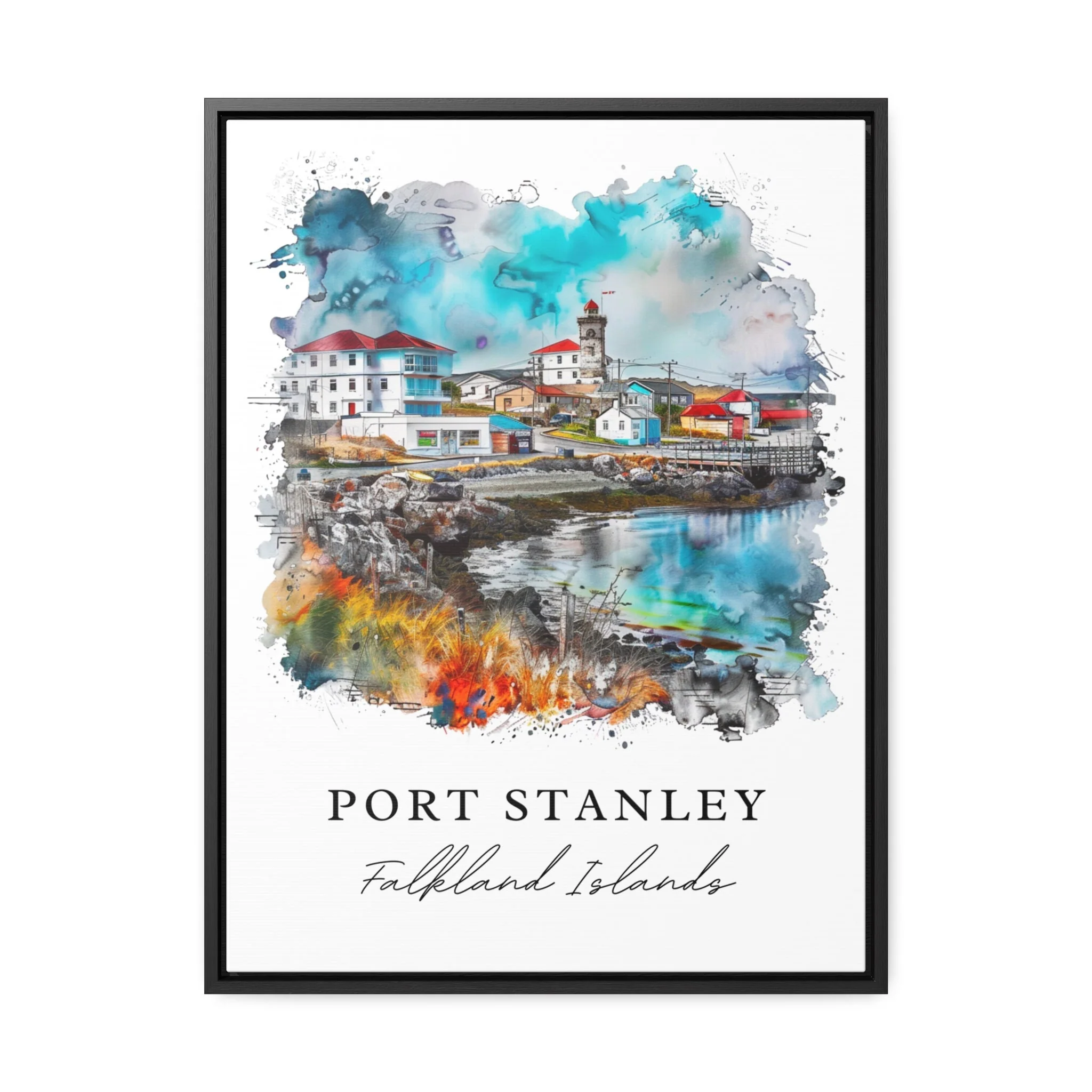 Port Stanley, Falkland Islands – Watercolor Art Print - Image 6