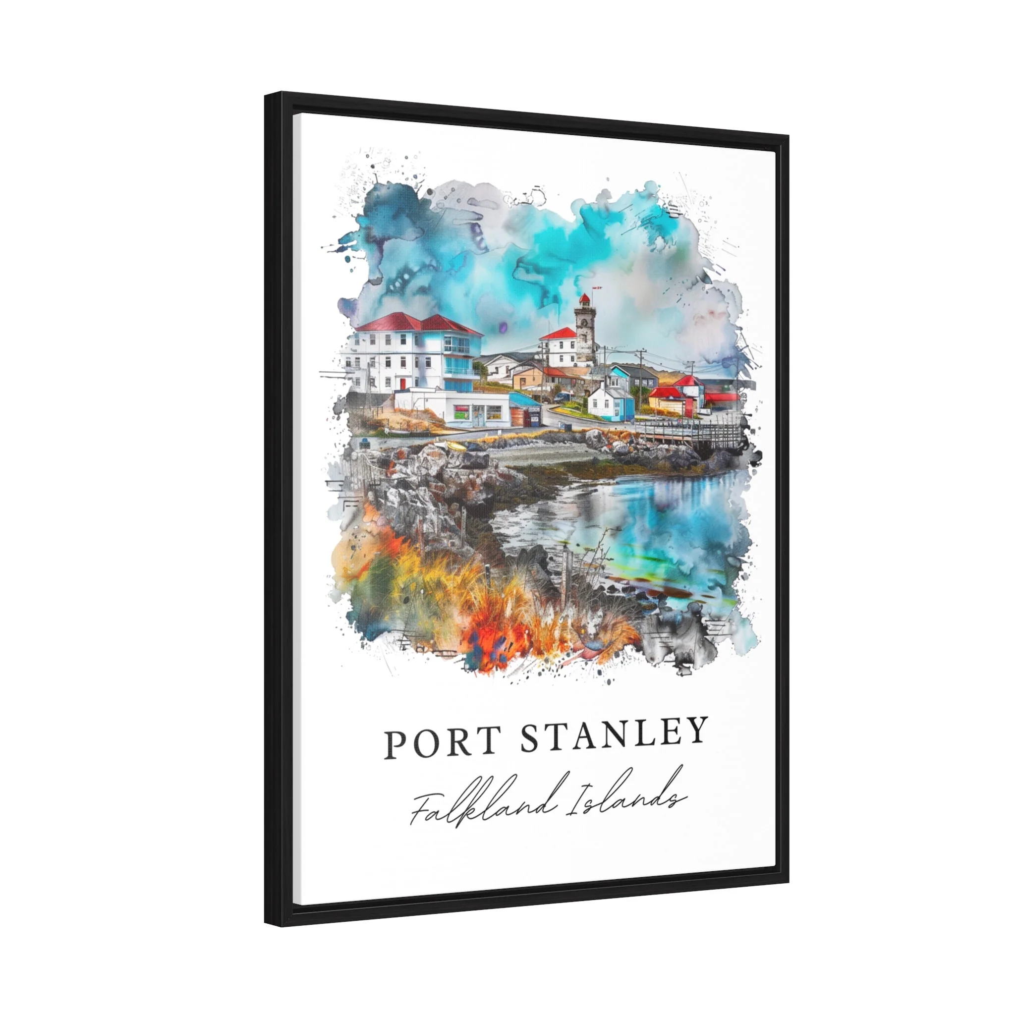 Port Stanley, Falkland Islands – Watercolor Art Print - Image 7