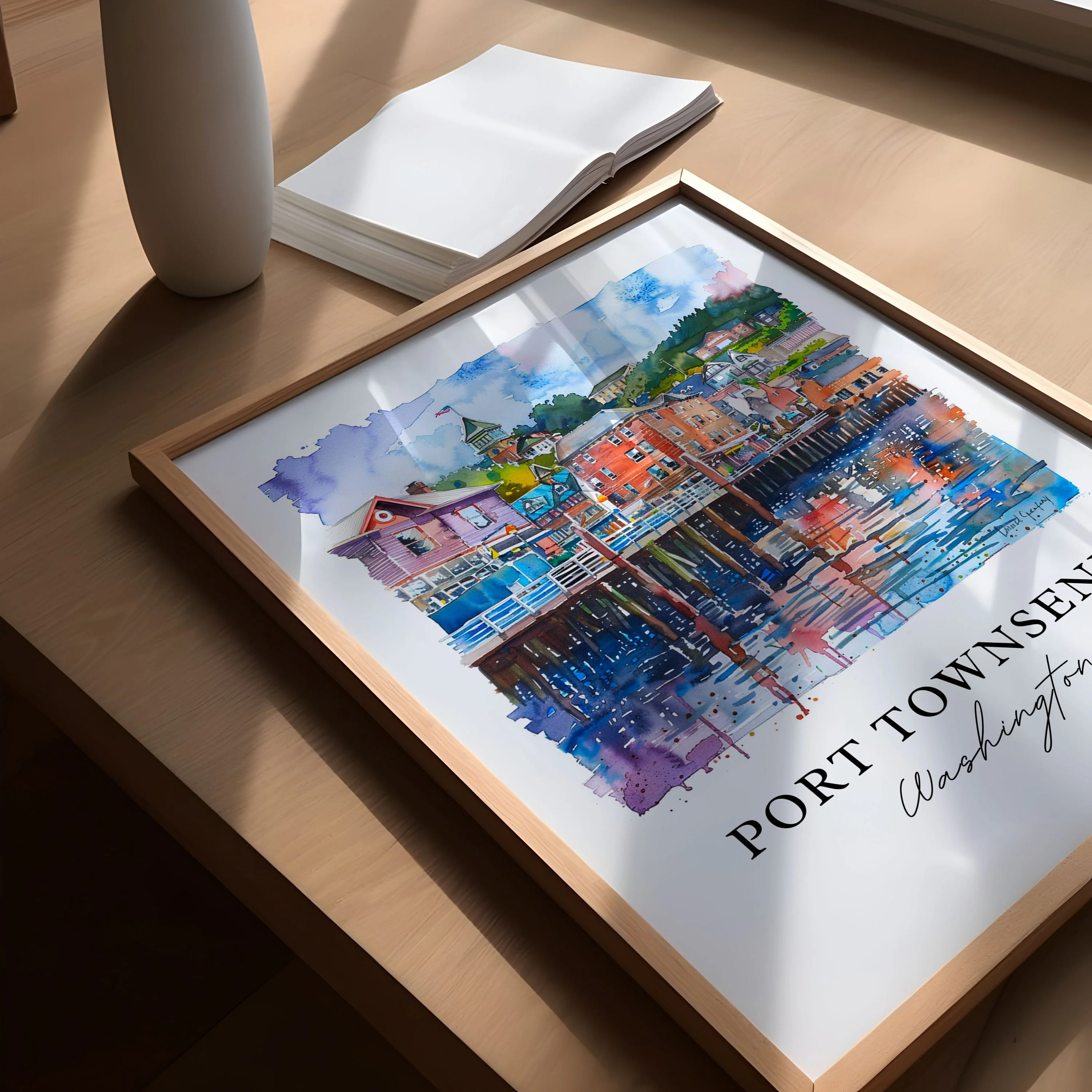 Port Townsend, USA – Watercolor Art Print - Image 3