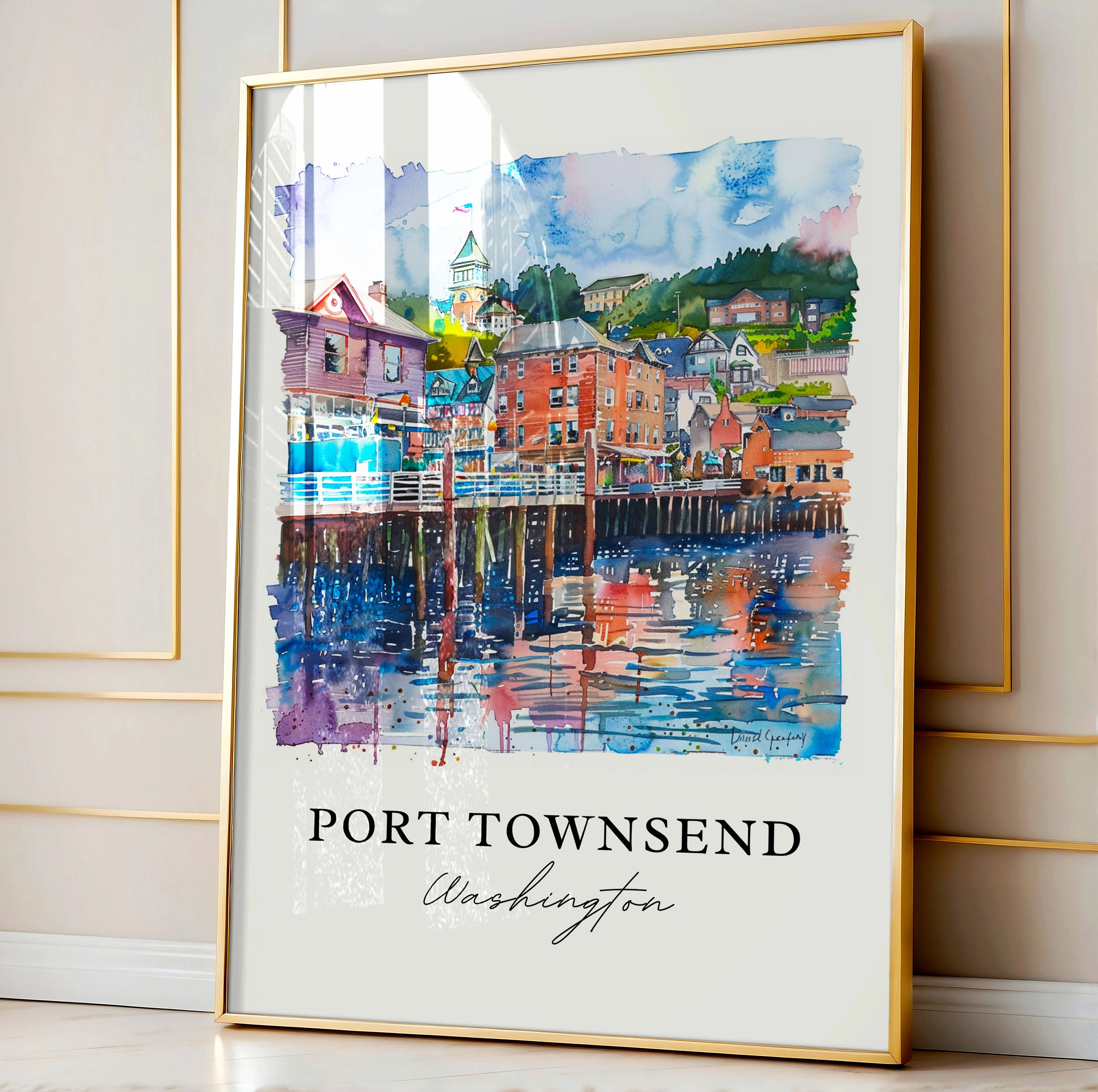 Port Townsend, USA – Watercolor Art Print - Image 4