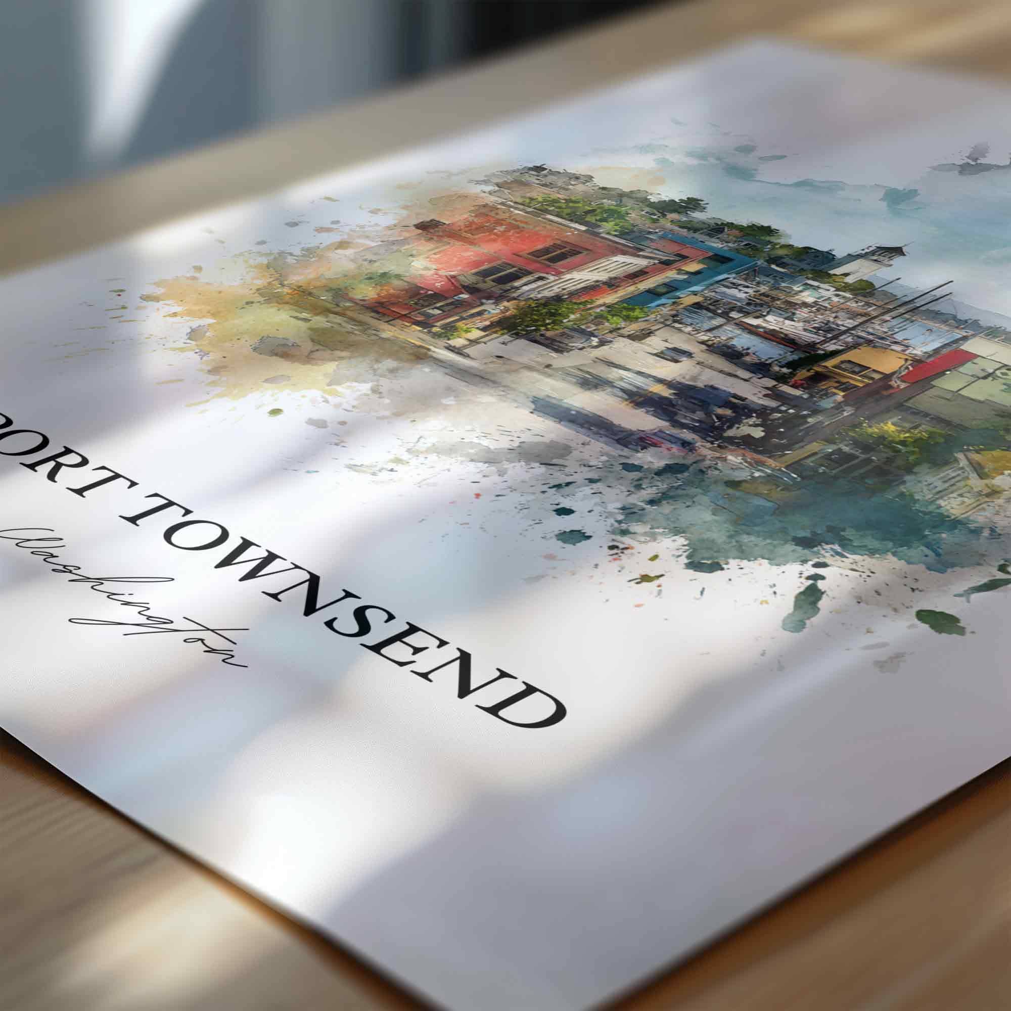 Port Townsend, Washington – Watercolor Art Print - Image 2