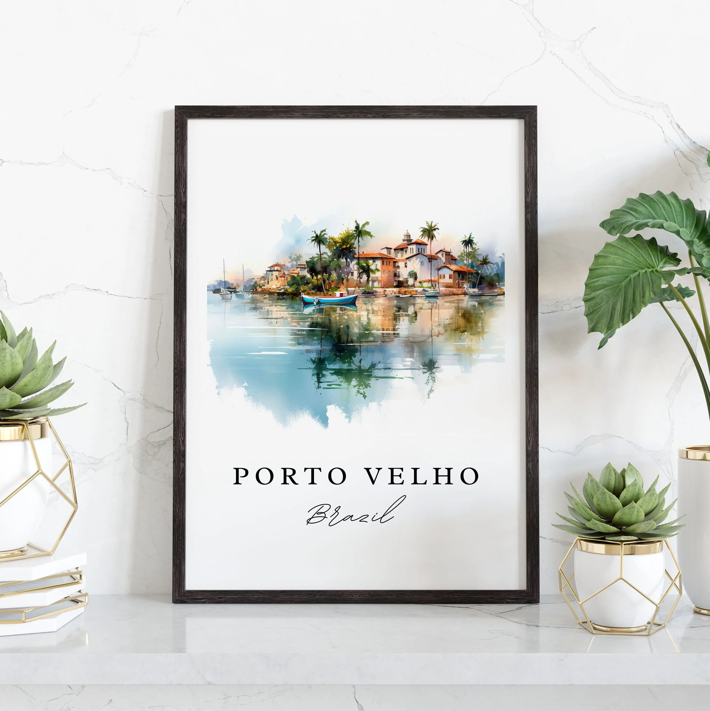 Port Velho, Brazil – Watercolor Art Print - Image 5