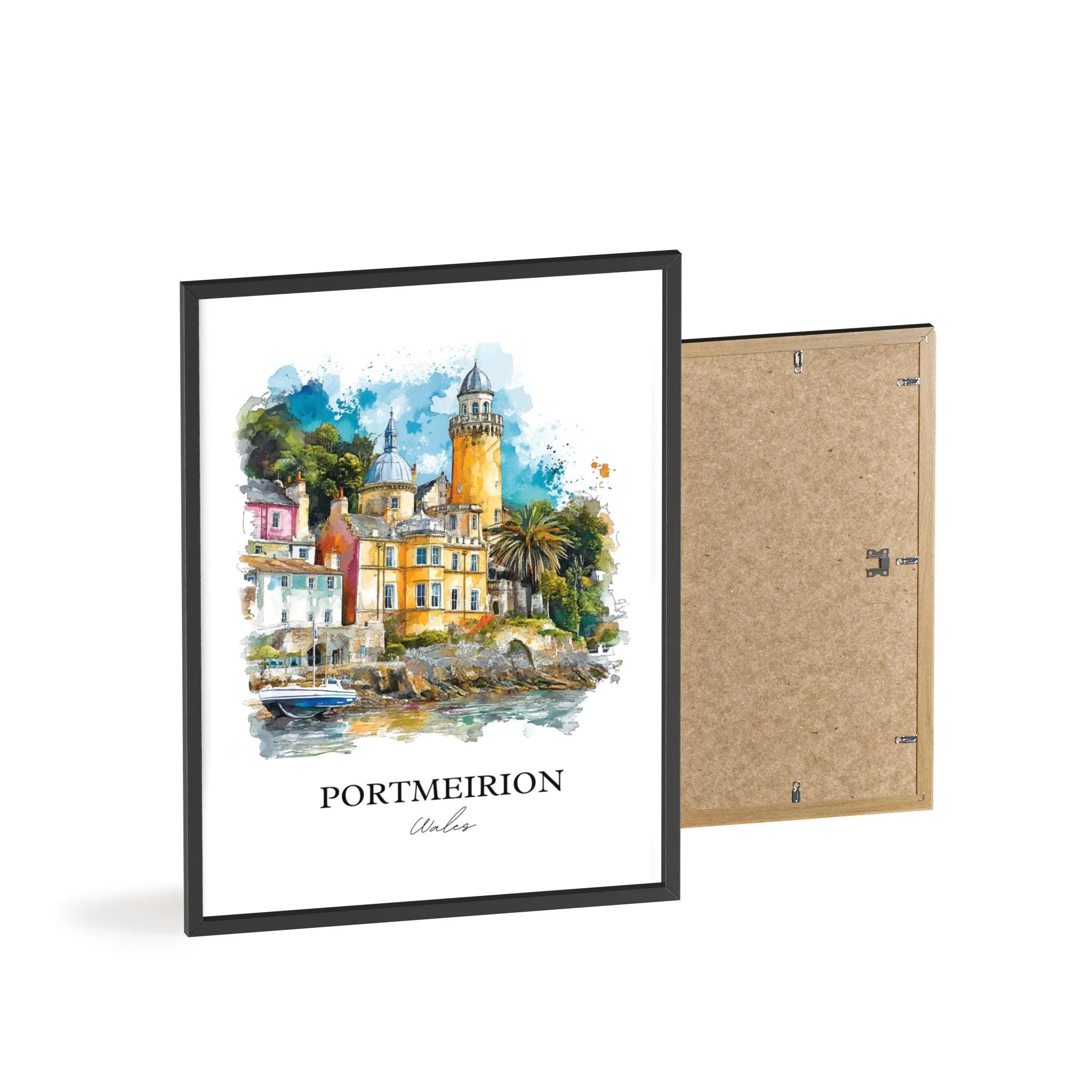 Portmeirion, North Wales – Watercolor Art Print - Image 8