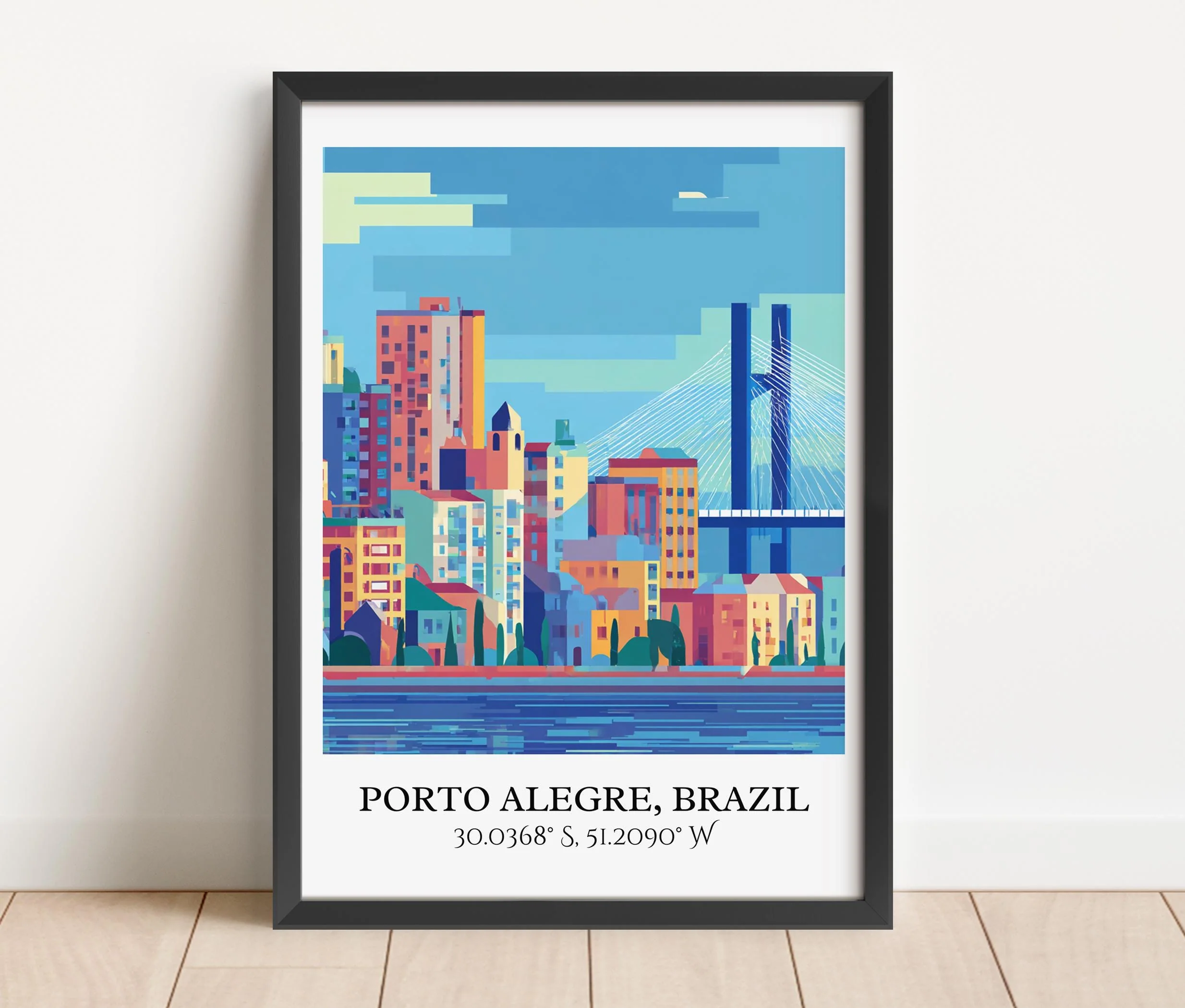Porto Alegre, Brazil – Watercolor Art Print - Image 5
