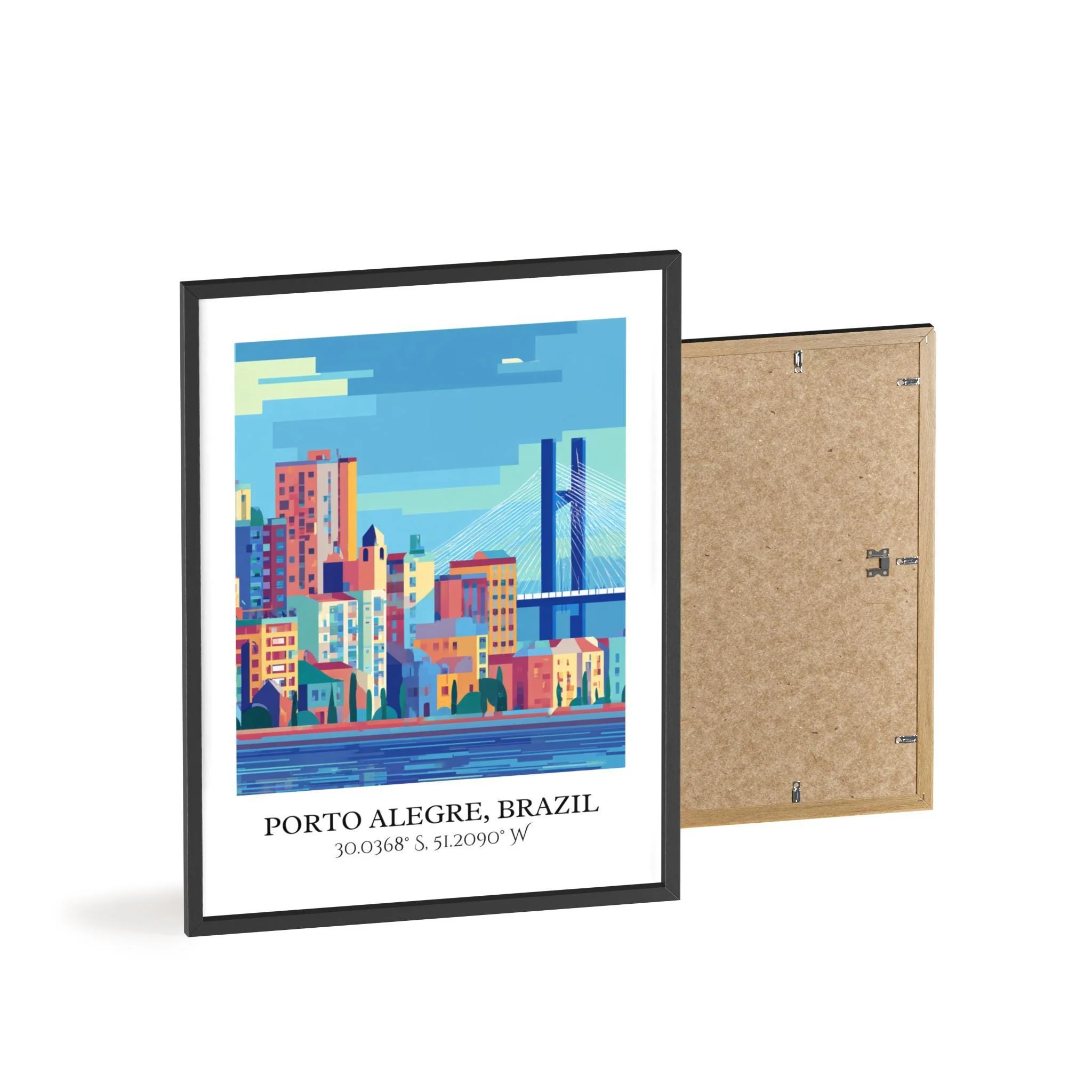 Porto Alegre, Brazil – Watercolor Art Print - Image 8