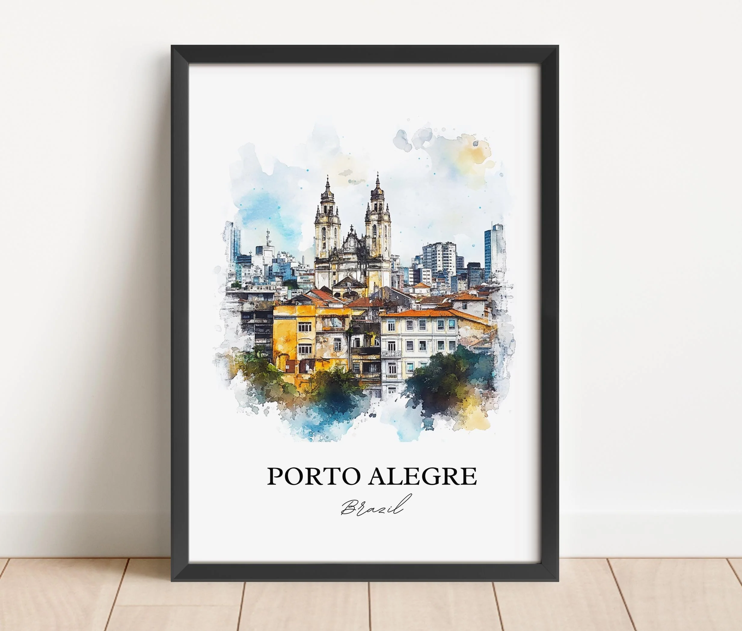 Porto Alegre, Brazil – Watercolor Art Print - Image 6