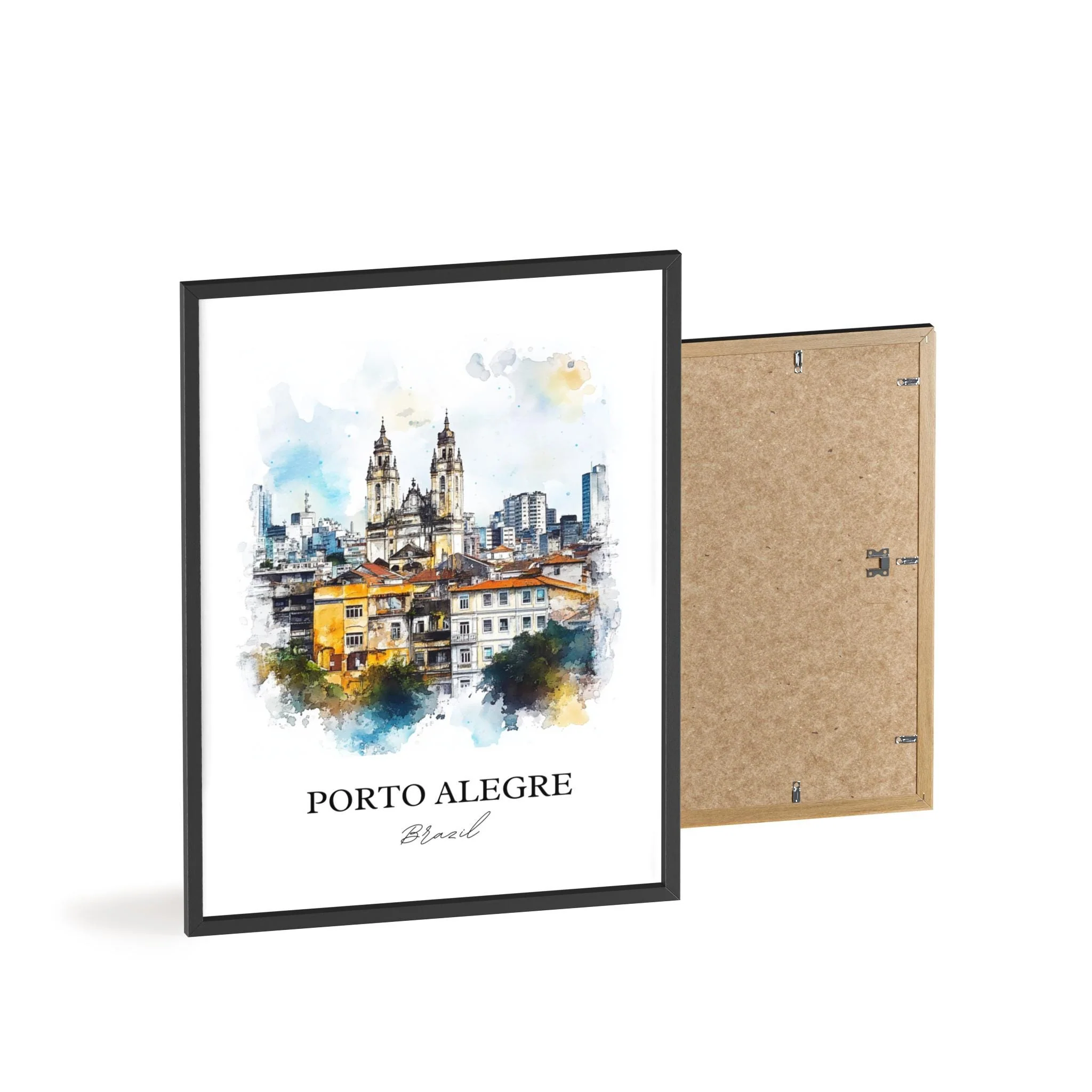 Porto Alegre, Brazil – Watercolor Art Print - Image 8