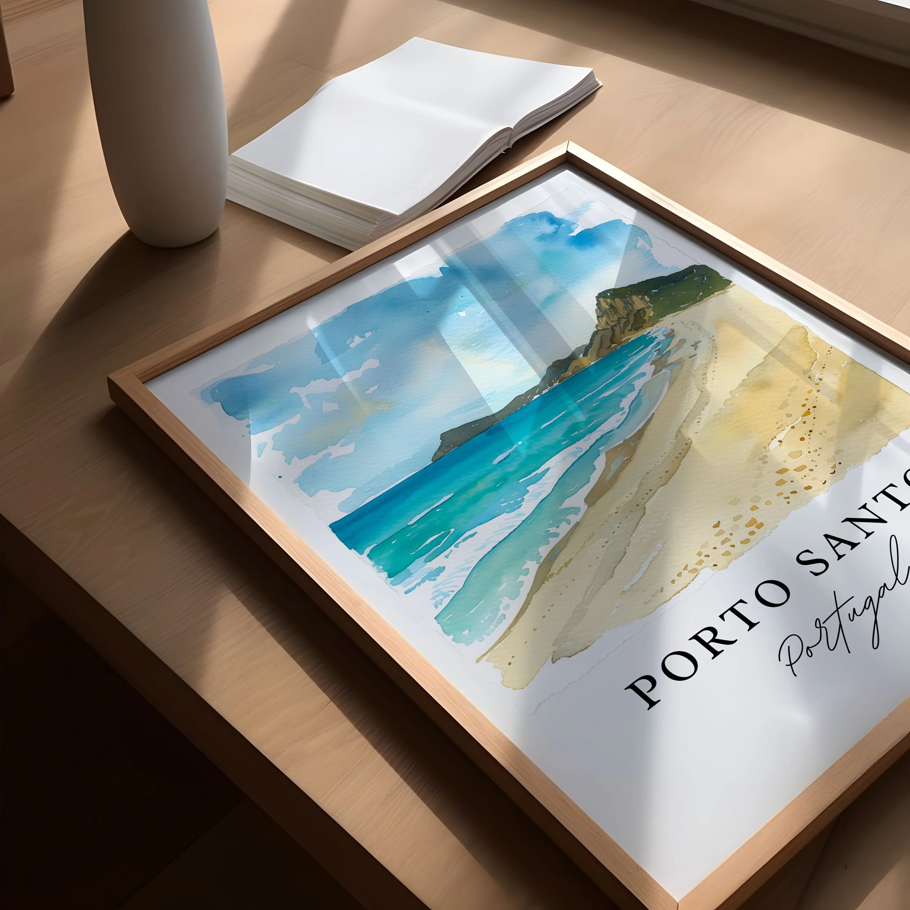 Porto Santo, Portugal – Watercolor Art Print - Image 3