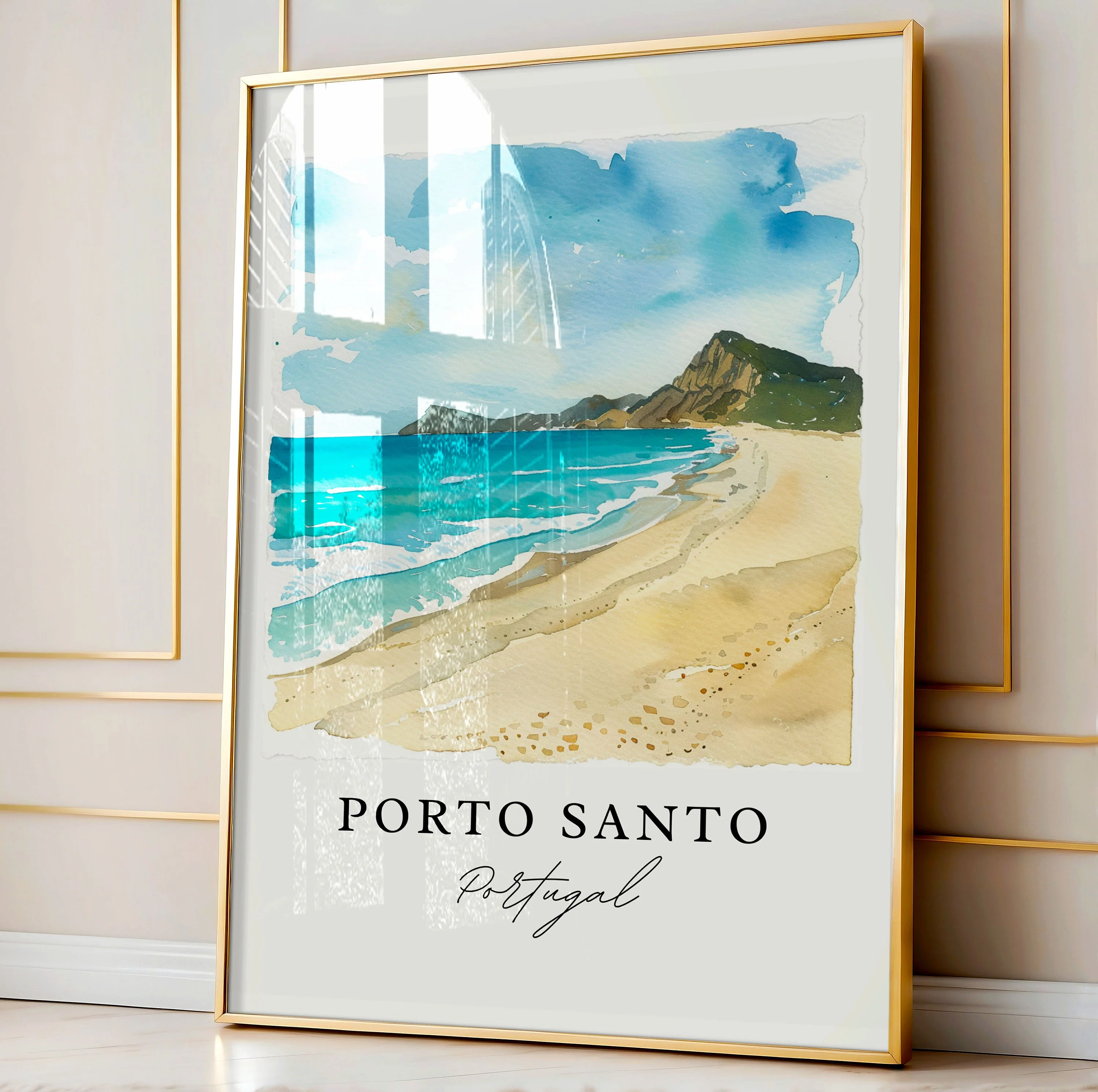 Porto Santo, Portugal – Watercolor Art Print - Image 4