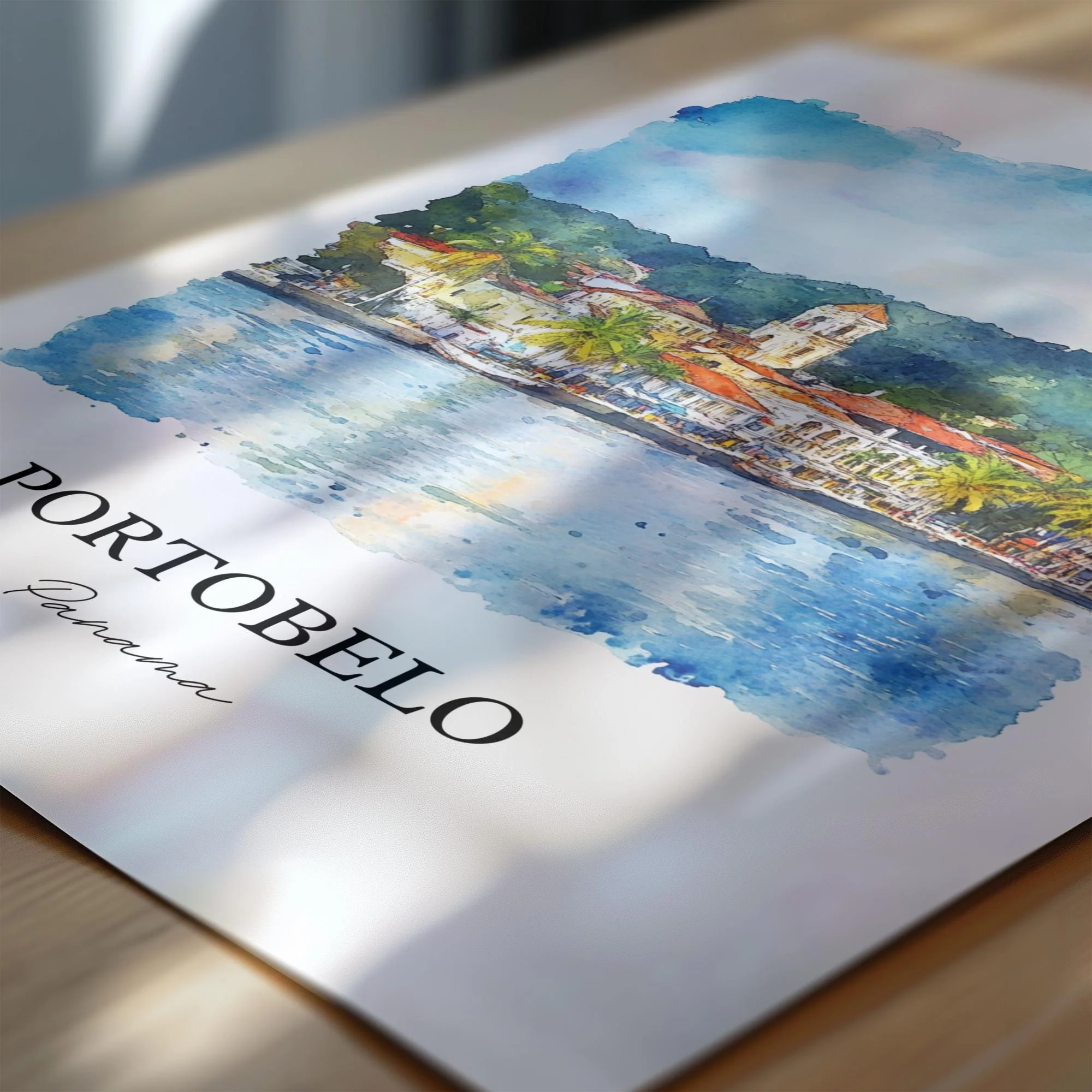 Portobelo, Panama – Watercolor Art Print - Image 2