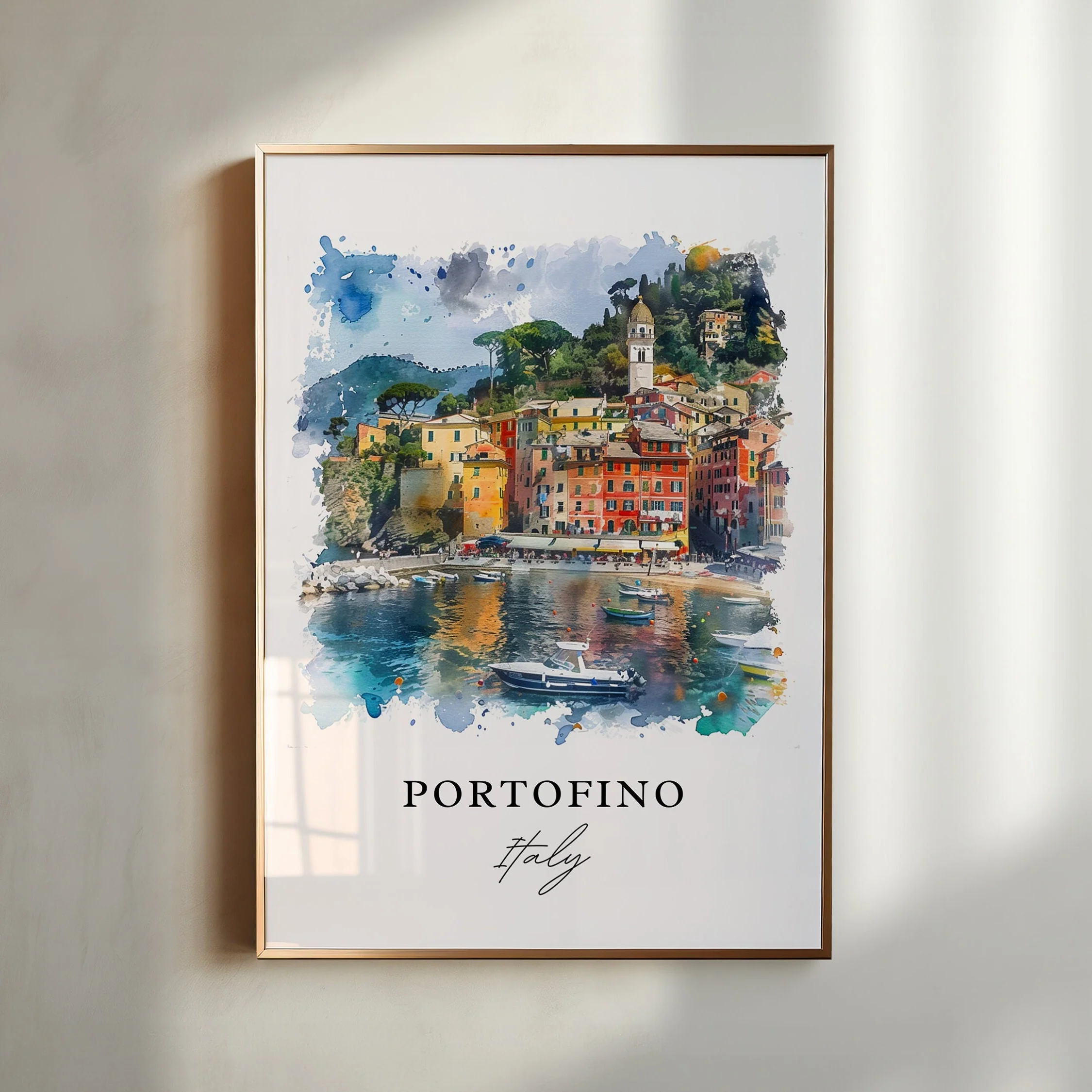 Portofino, Italy – Watercolor Art Print