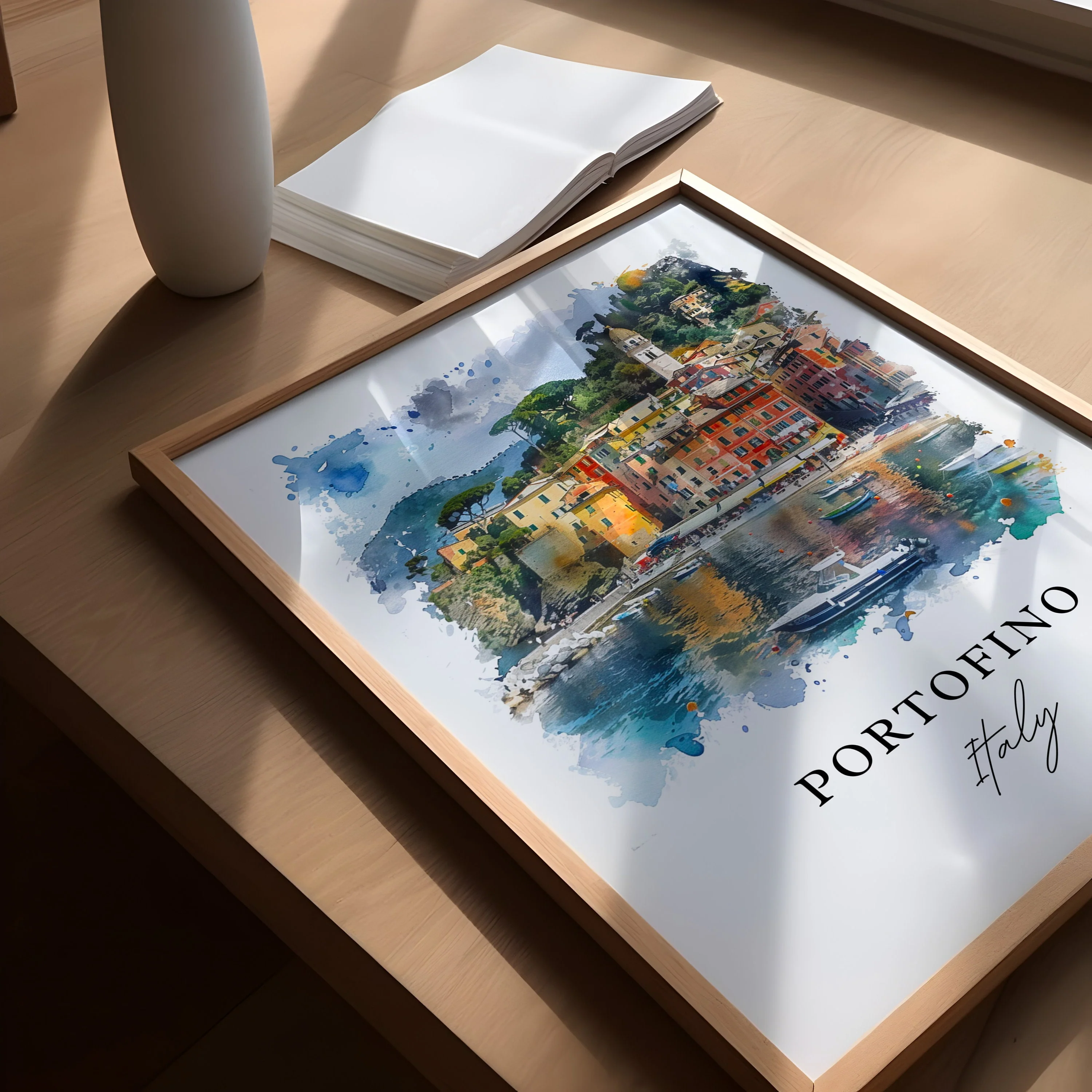 Portofino, Italy – Watercolor Art Print - Image 2
