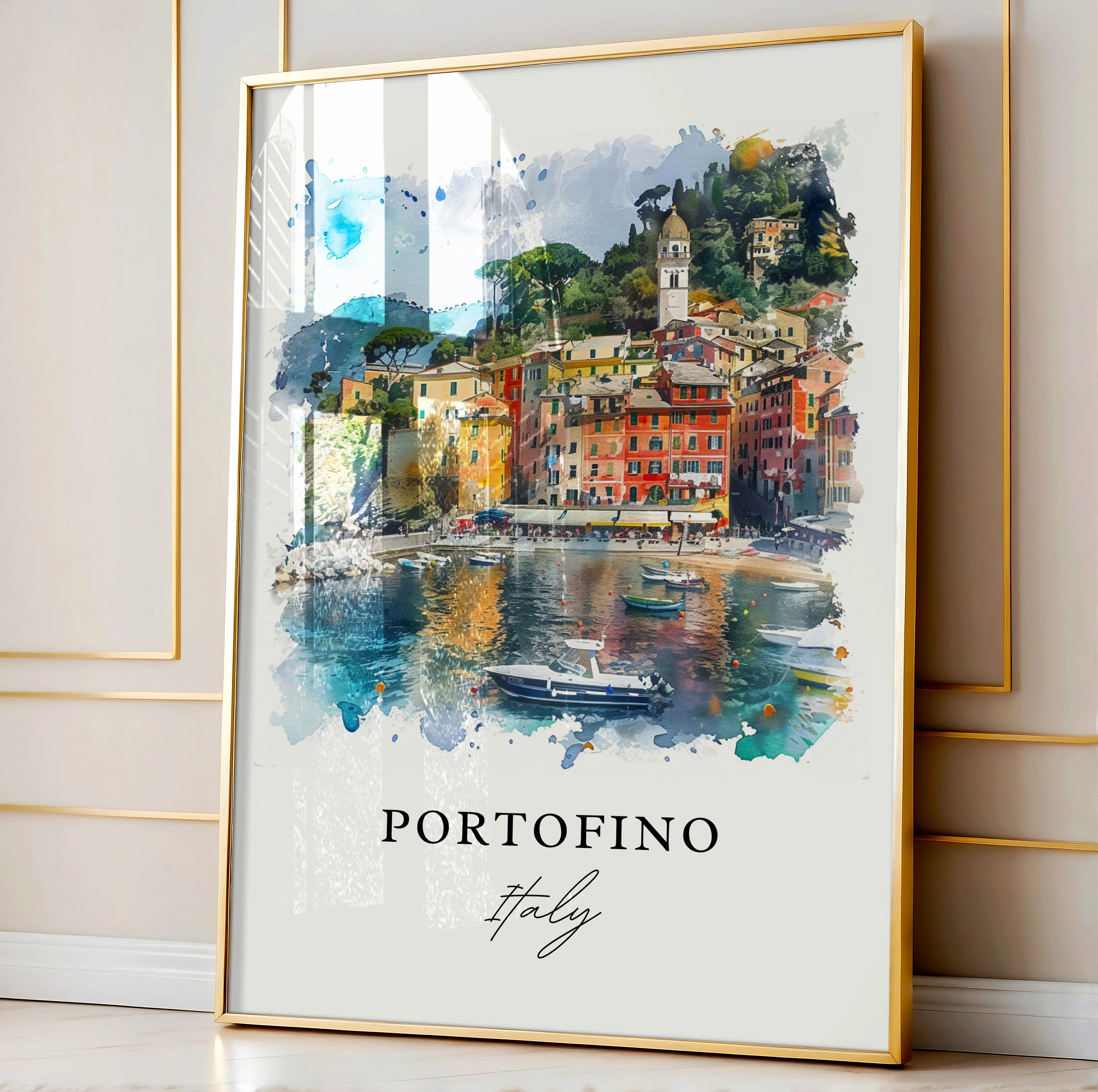 Portofino, Italy – Watercolor Art Print - Image 4
