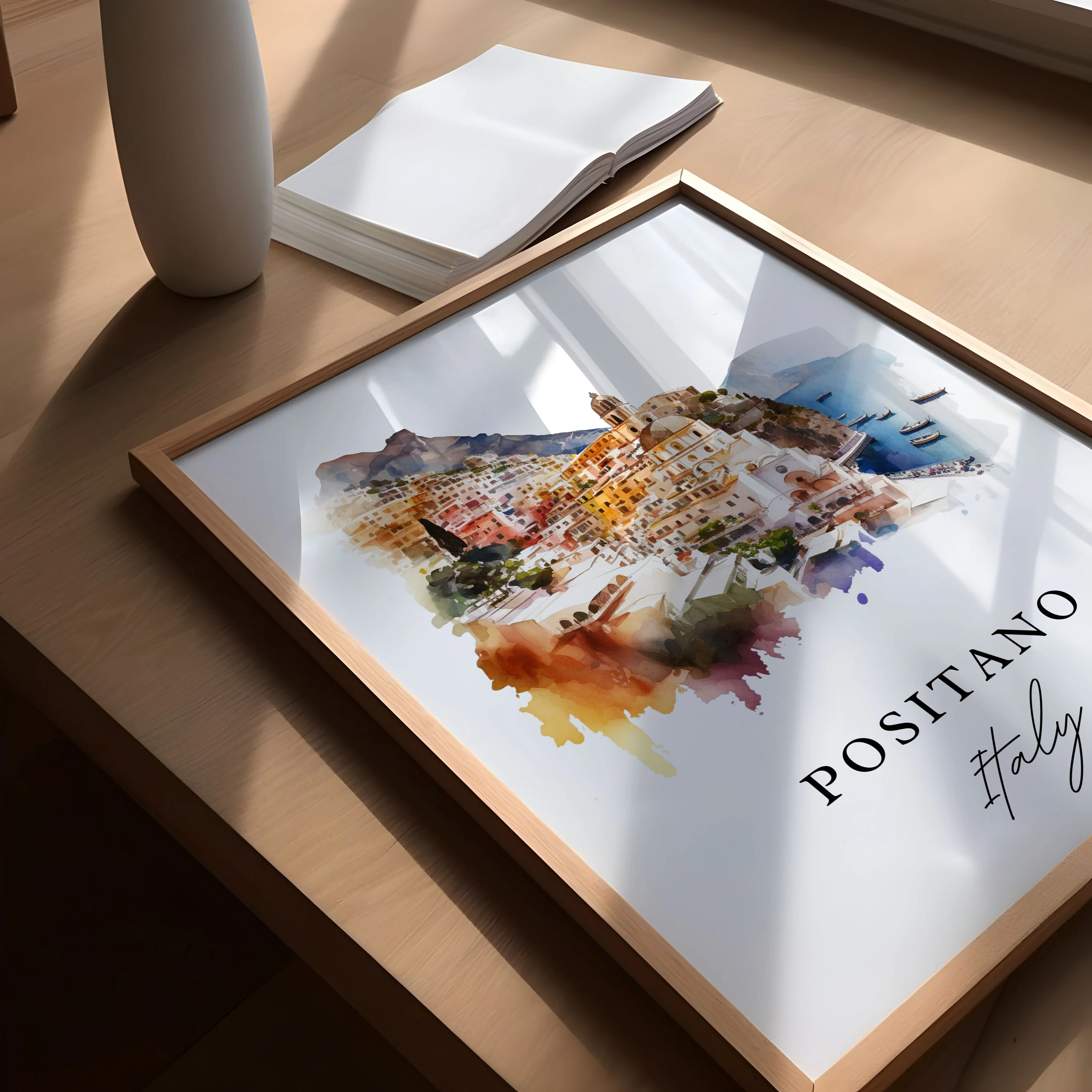 Positano, Italy – Watercolor Art Print - Image 3