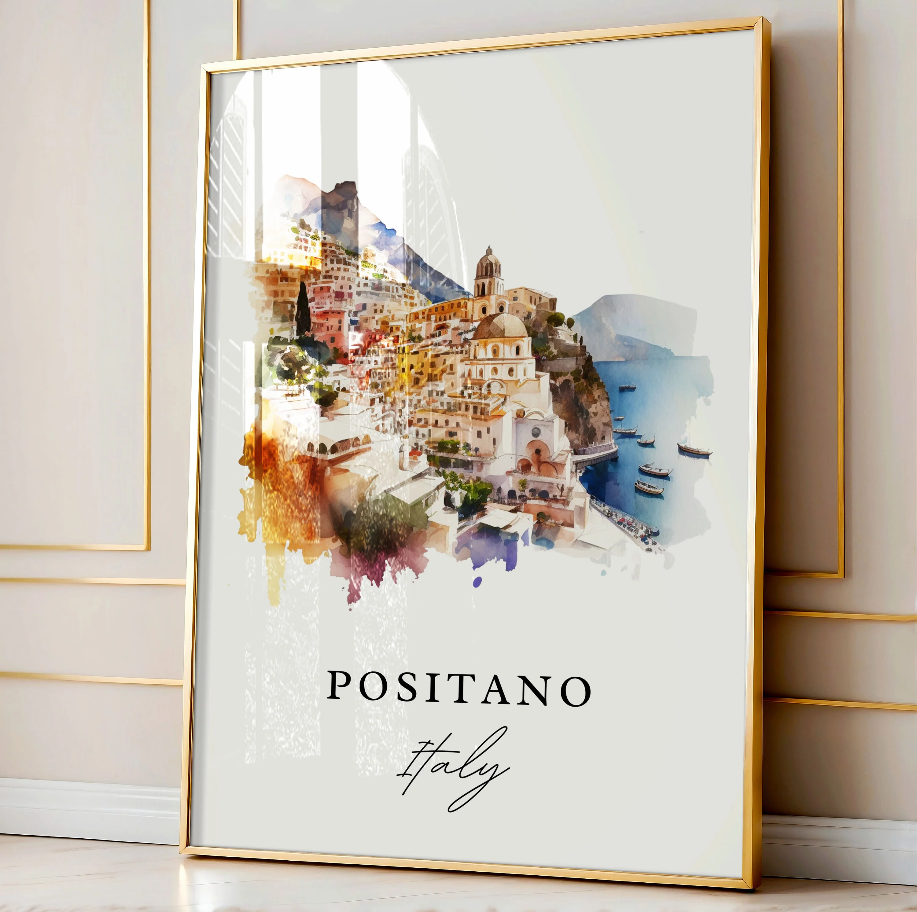 Positano, Italy – Watercolor Art Print - Image 4