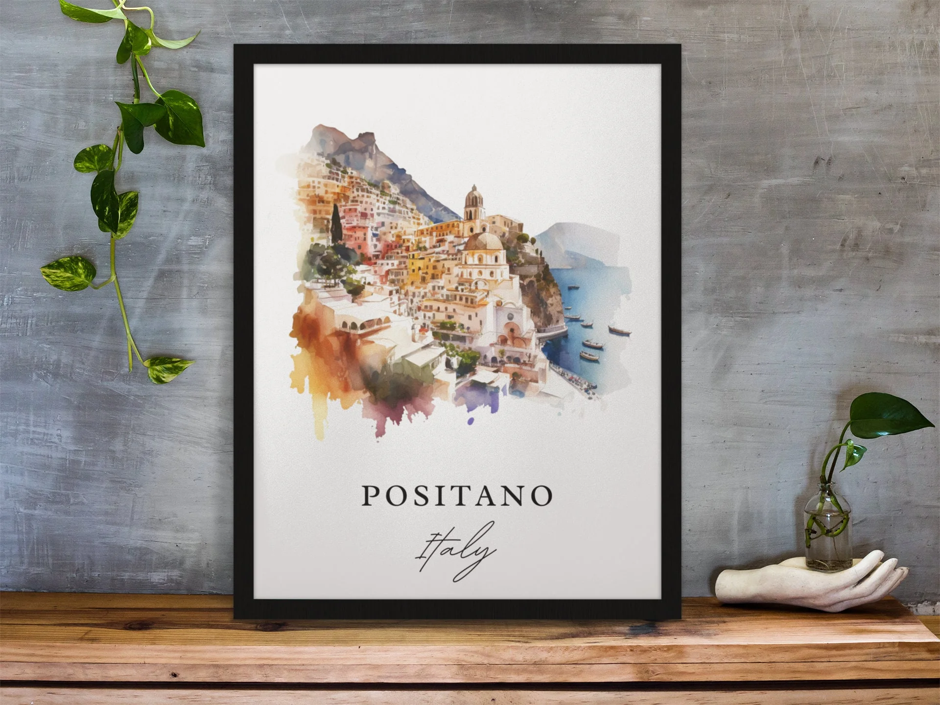 Positano, Italy – Watercolor Art Print - Image 5