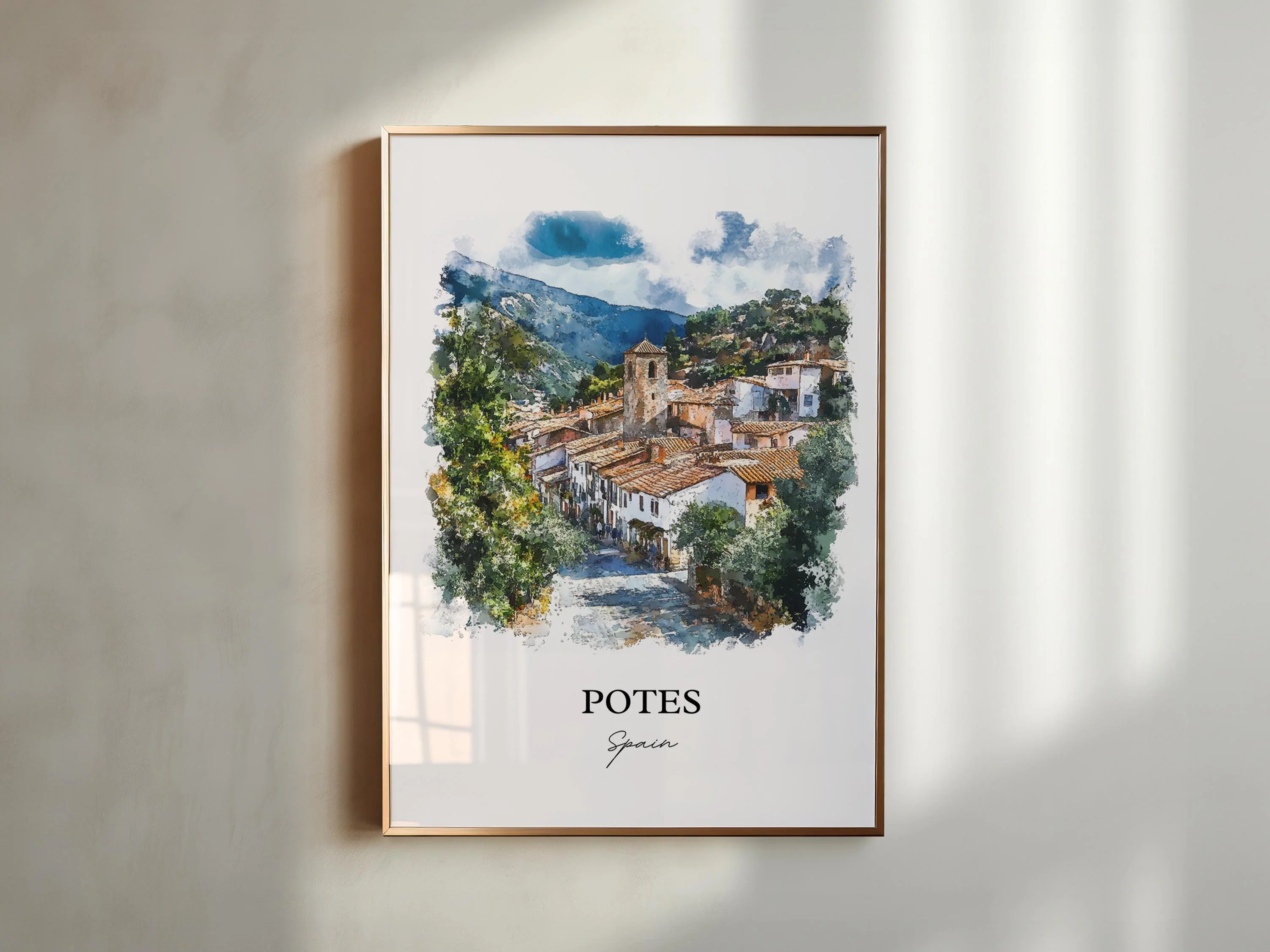 Potes, Spain – Watercolor Art Print - Image 3