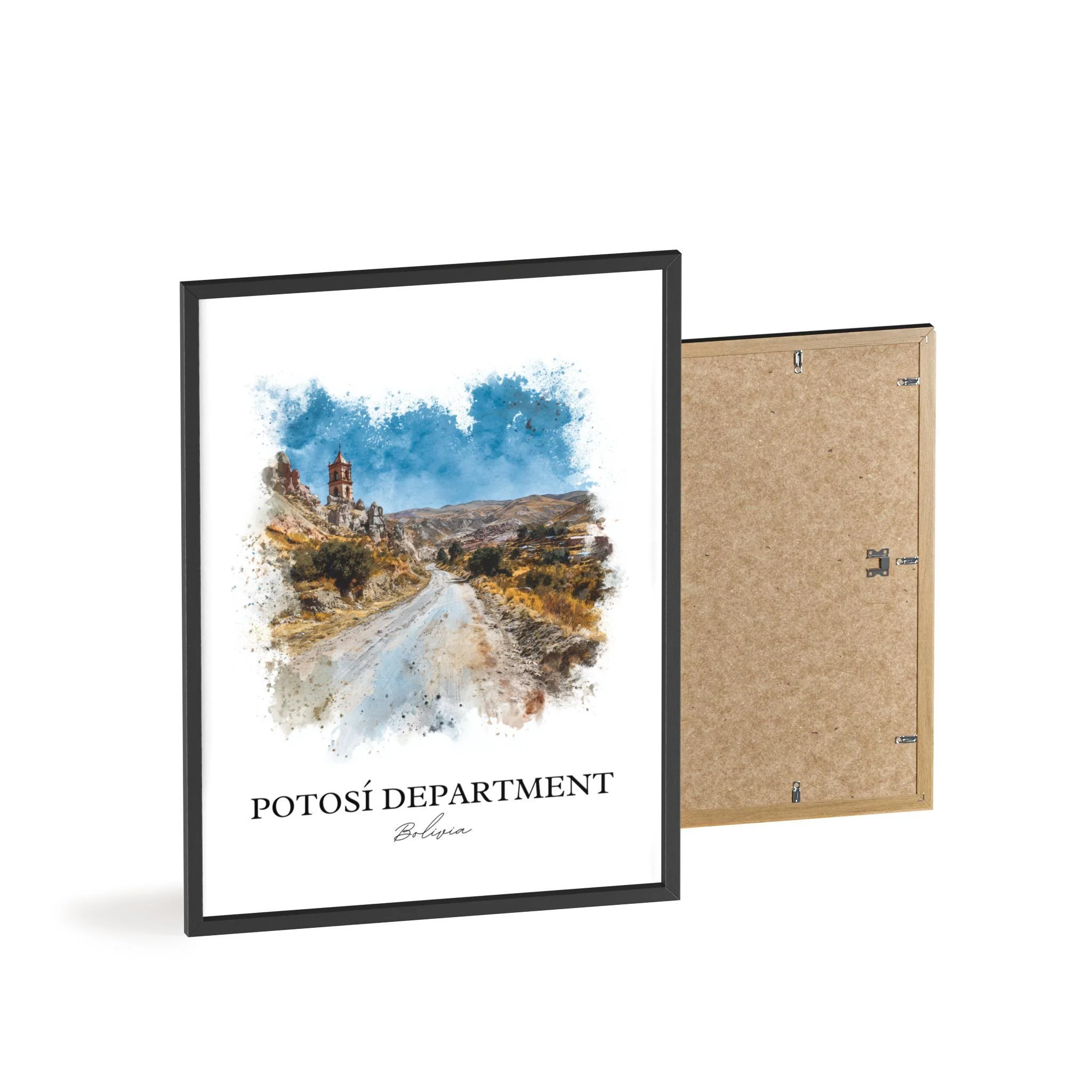 Potosí, Bolivia – Watercolor Art Print - Image 8