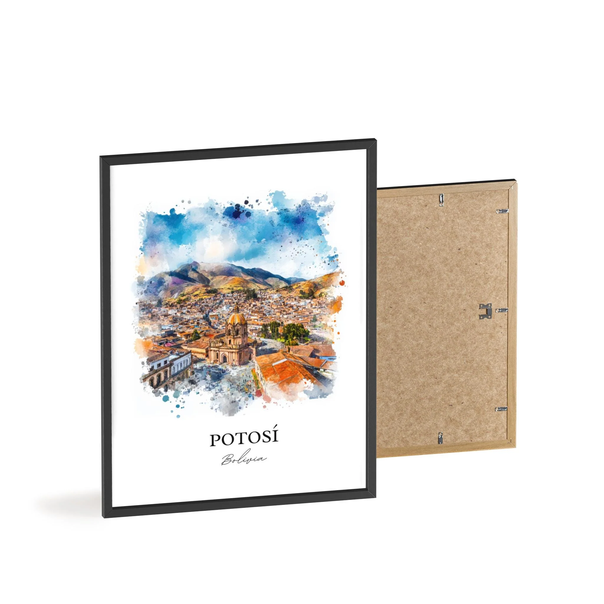 Potosí, Bolivia – Watercolor Art Print - Image 8