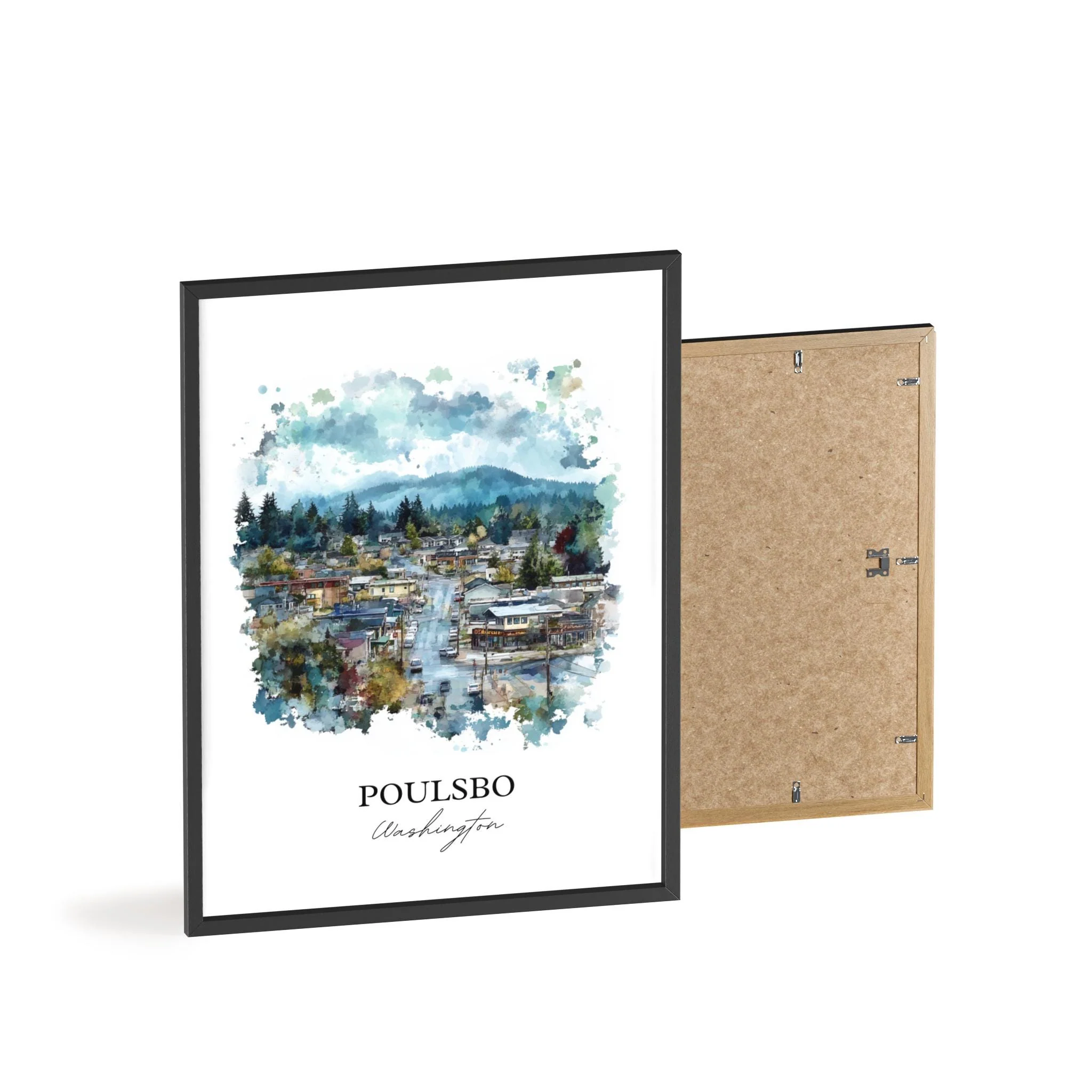 Poulsbo, WA, USA – Watercolor Art Print - Image 8
