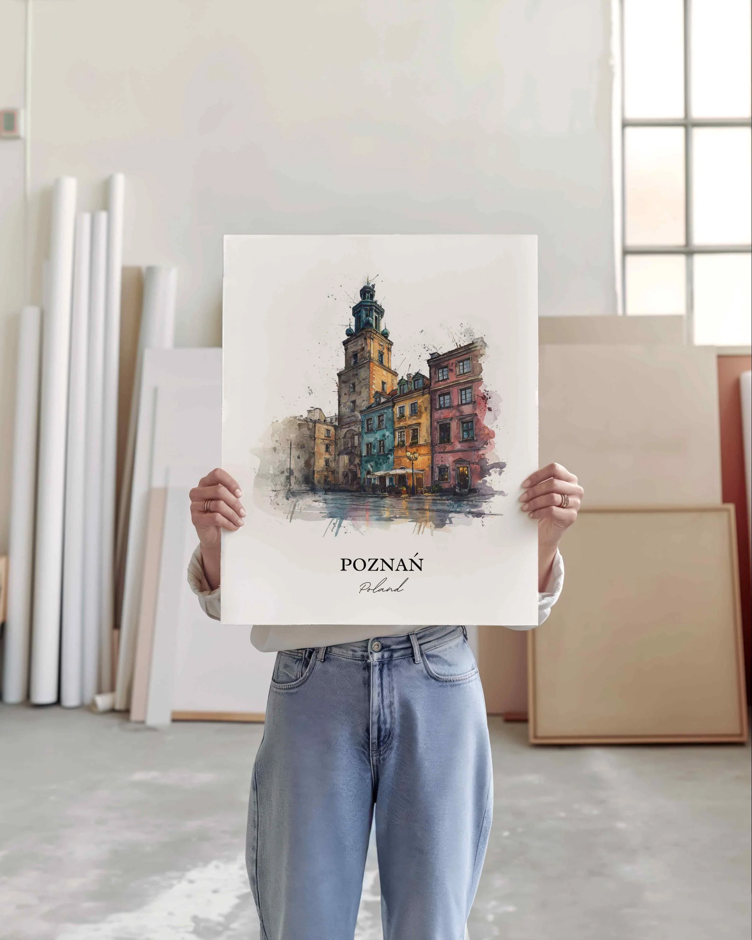 Poznan, Poland – Watercolor Art Print - Image 2