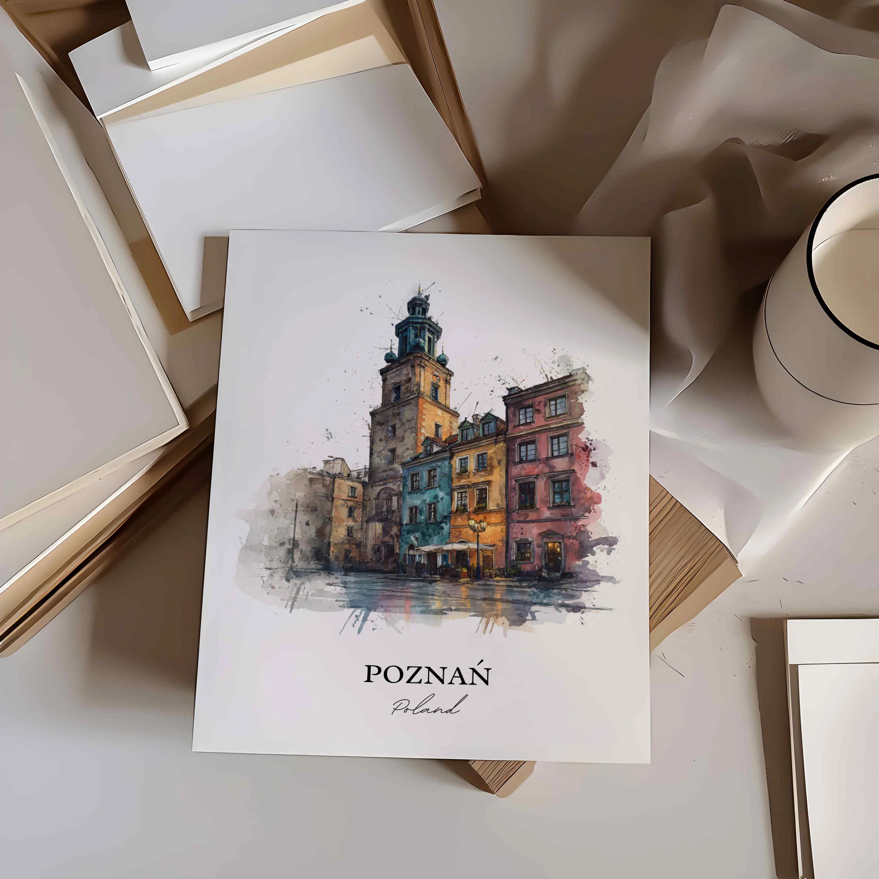 Poznan, Poland – Watercolor Art Print - Image 8