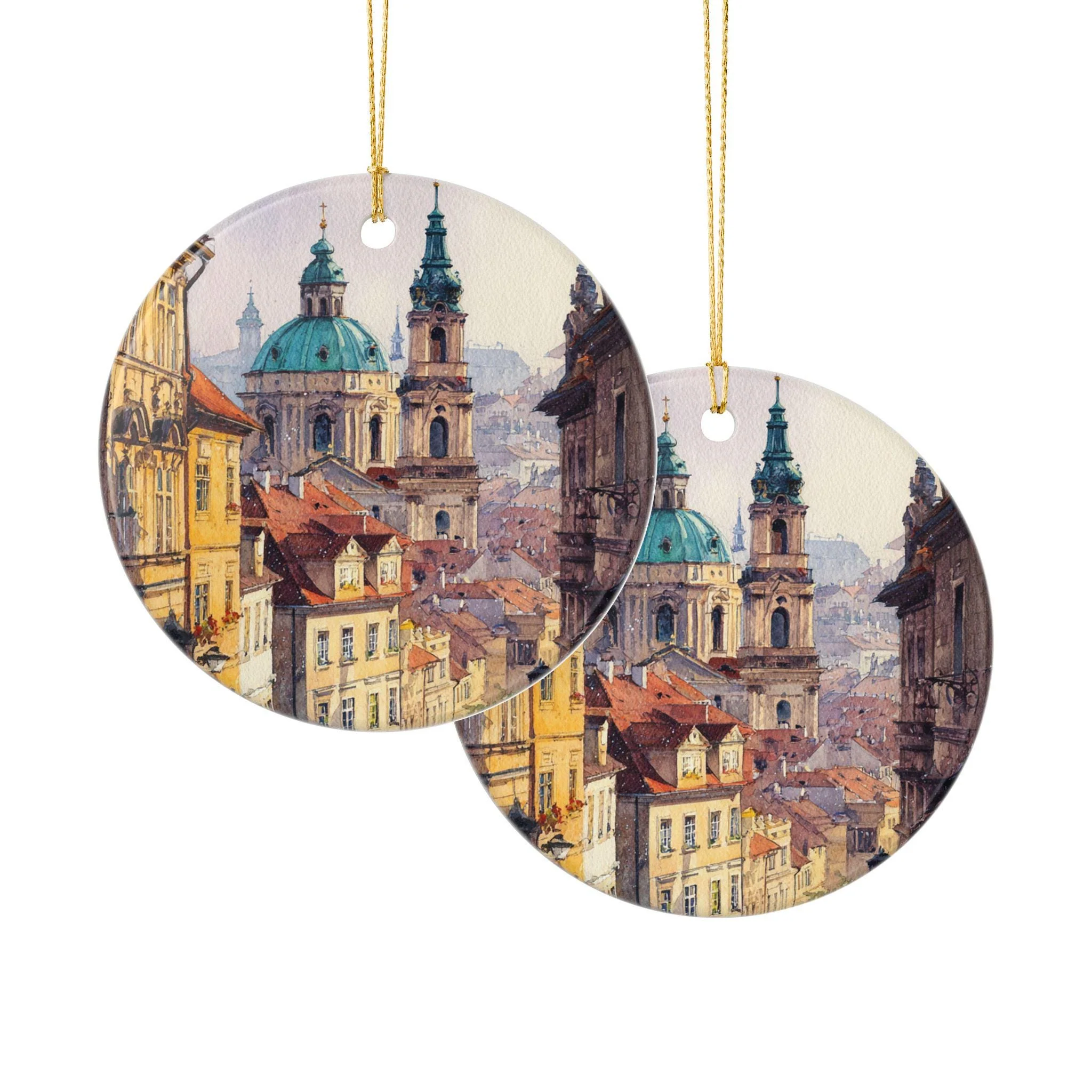 Prague CZ Ornament: Unique Prague Souvenir, Prague Xmas Decor, and Authentic Prague Czech Republic Gift - Image 3