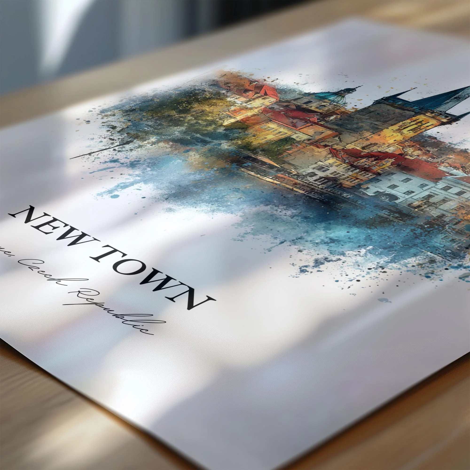 Prague, Czech Republic – Watercolor Art Print - Image 2