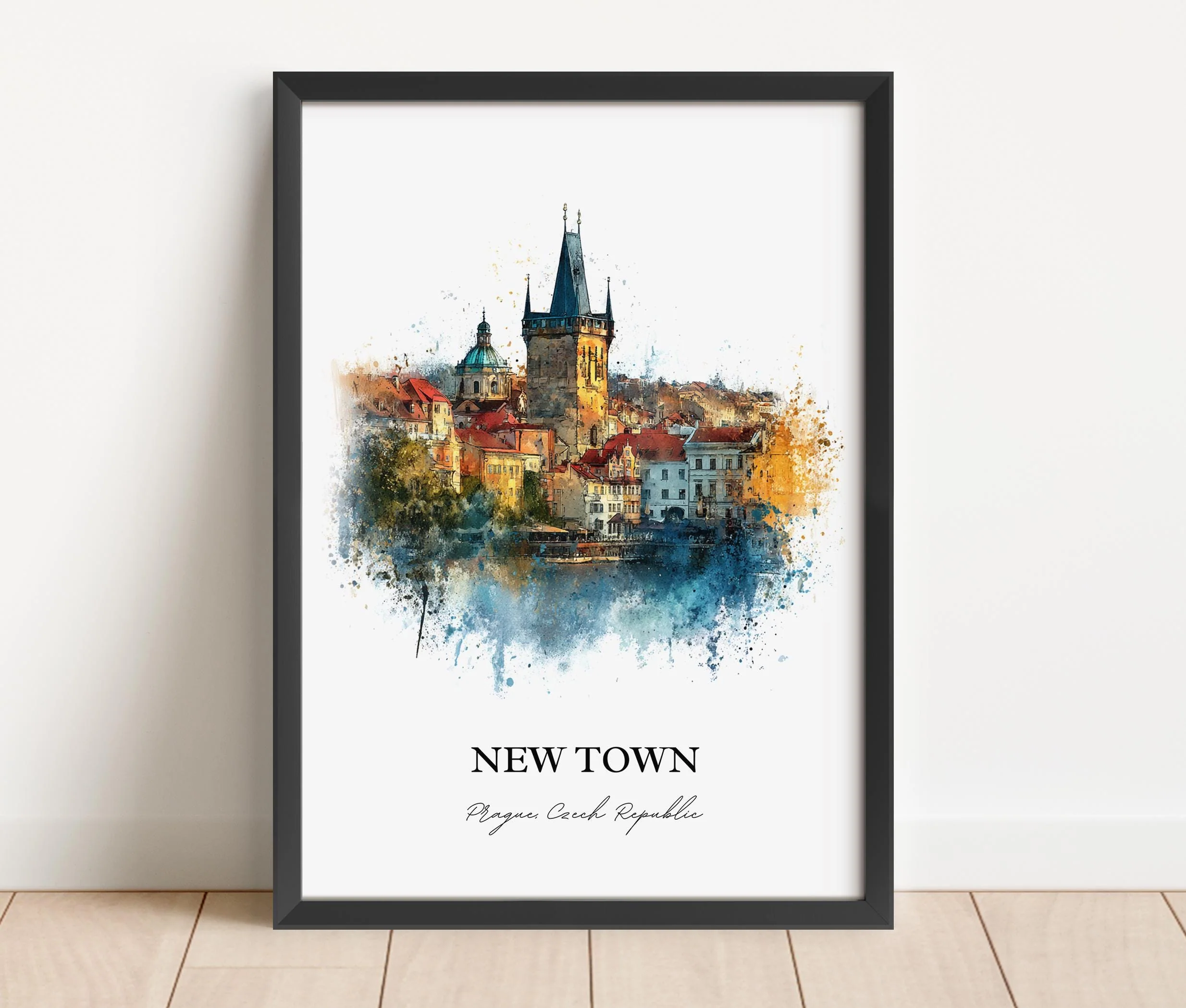 Prague, Czech Republic – Watercolor Art Print - Image 4