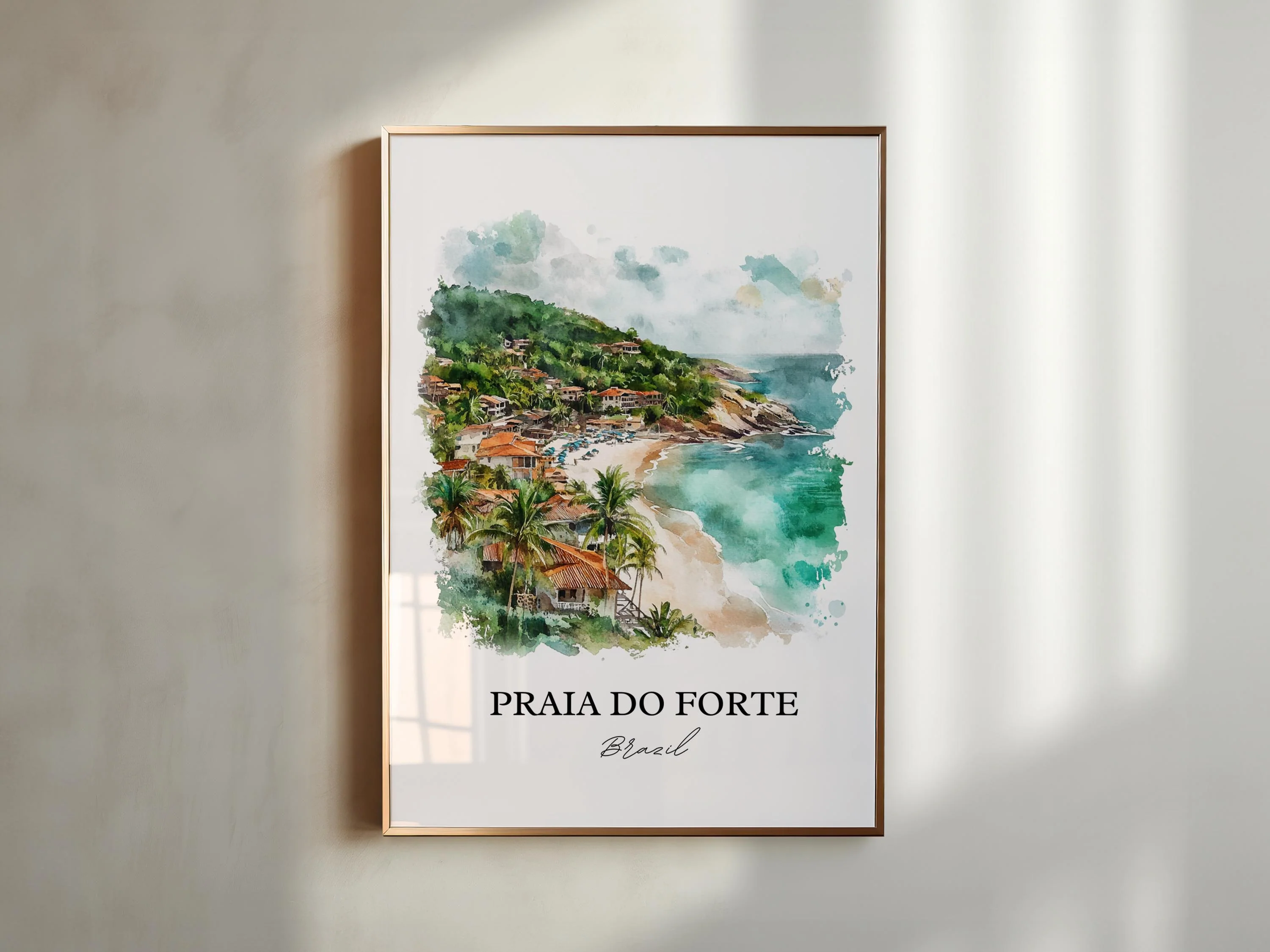 Praia Do Forte, Brazil – Watercolor Art Print - Image 4