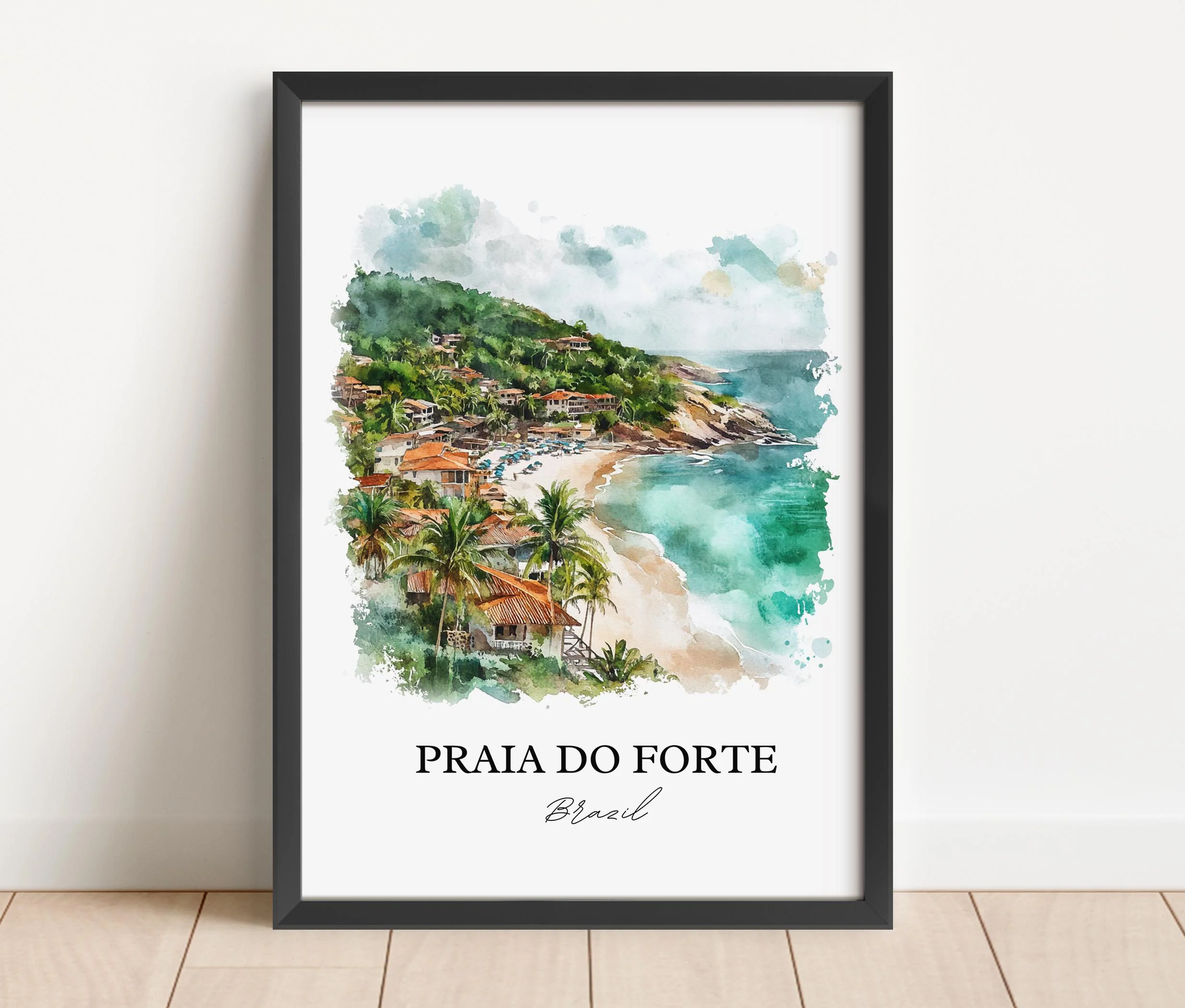 Praia Do Forte, Brazil – Watercolor Art Print - Image 5