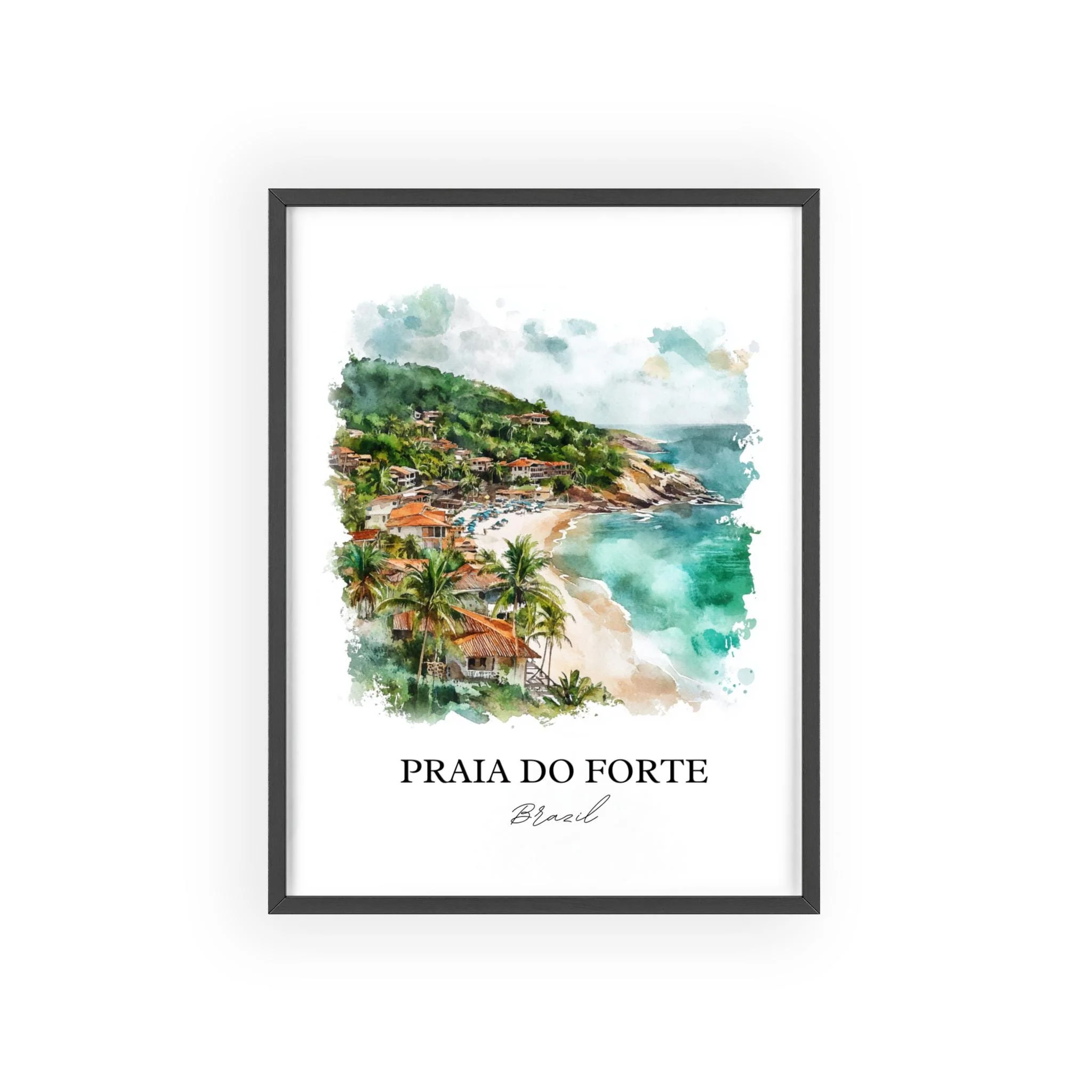 Praia Do Forte, Brazil – Watercolor Art Print - Image 7