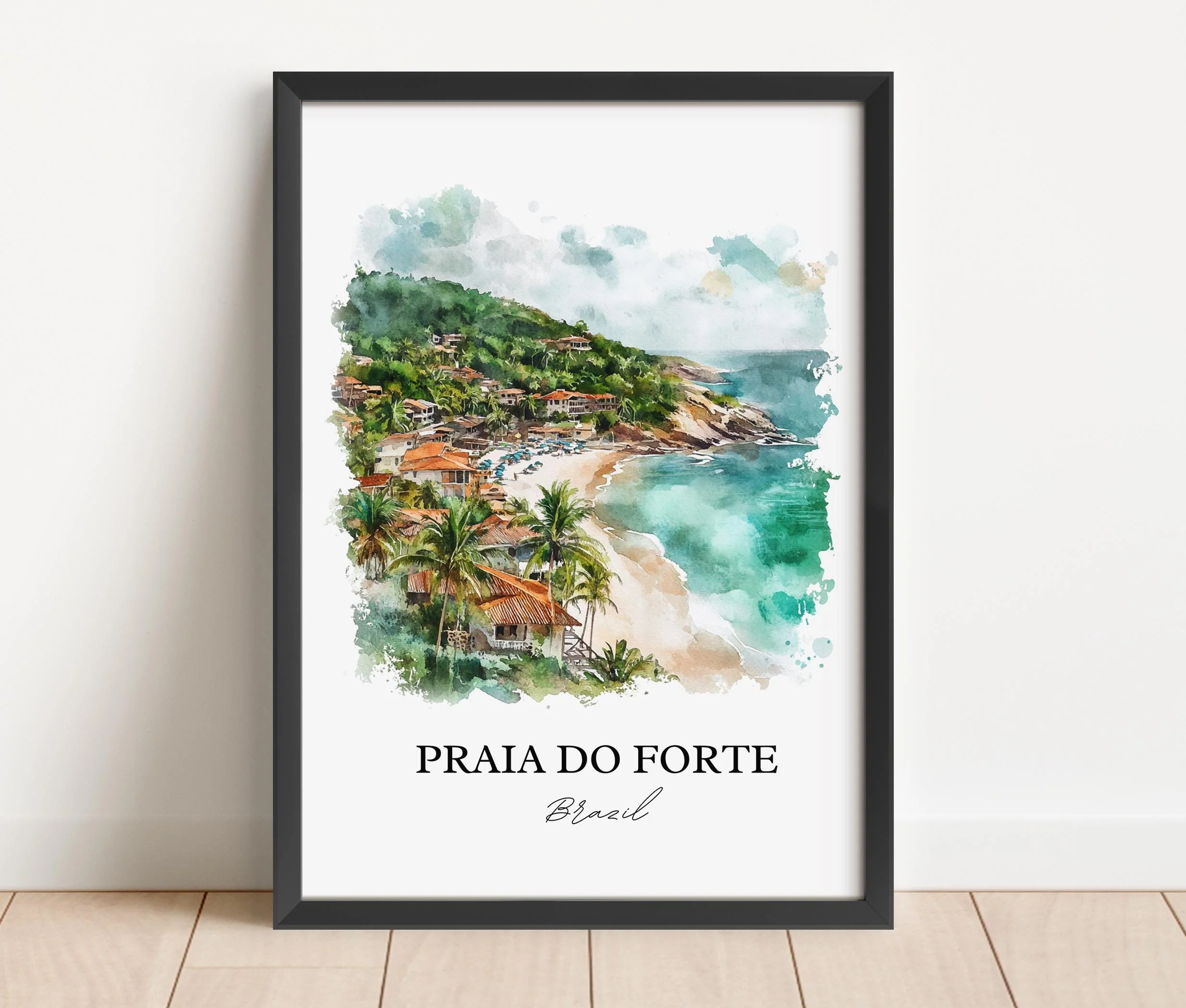 Praia Do Forte, Brazil – Watercolor Art Print - Image 5