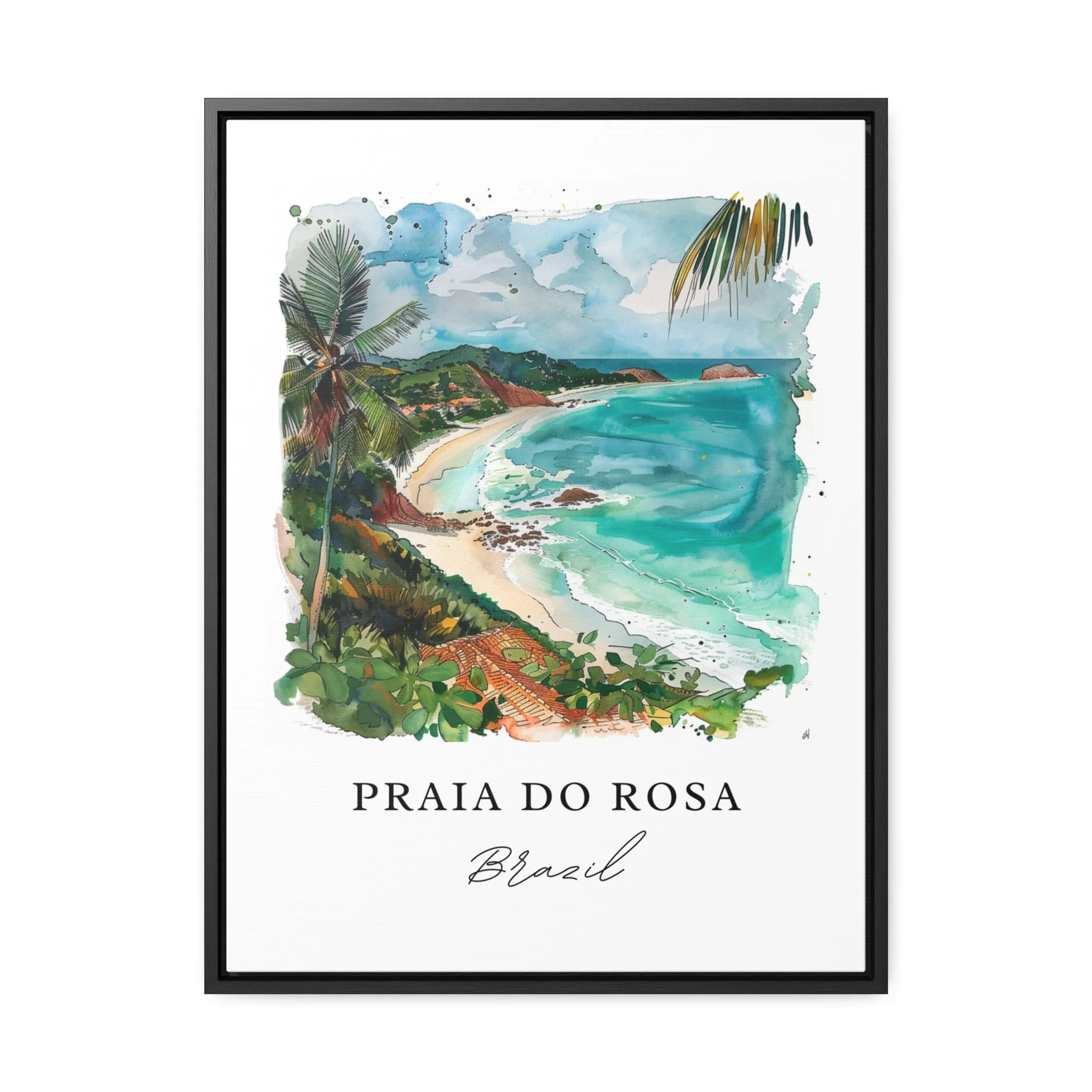 Praia Do Rosa, Brazil – Watercolor Art Print - Image 6