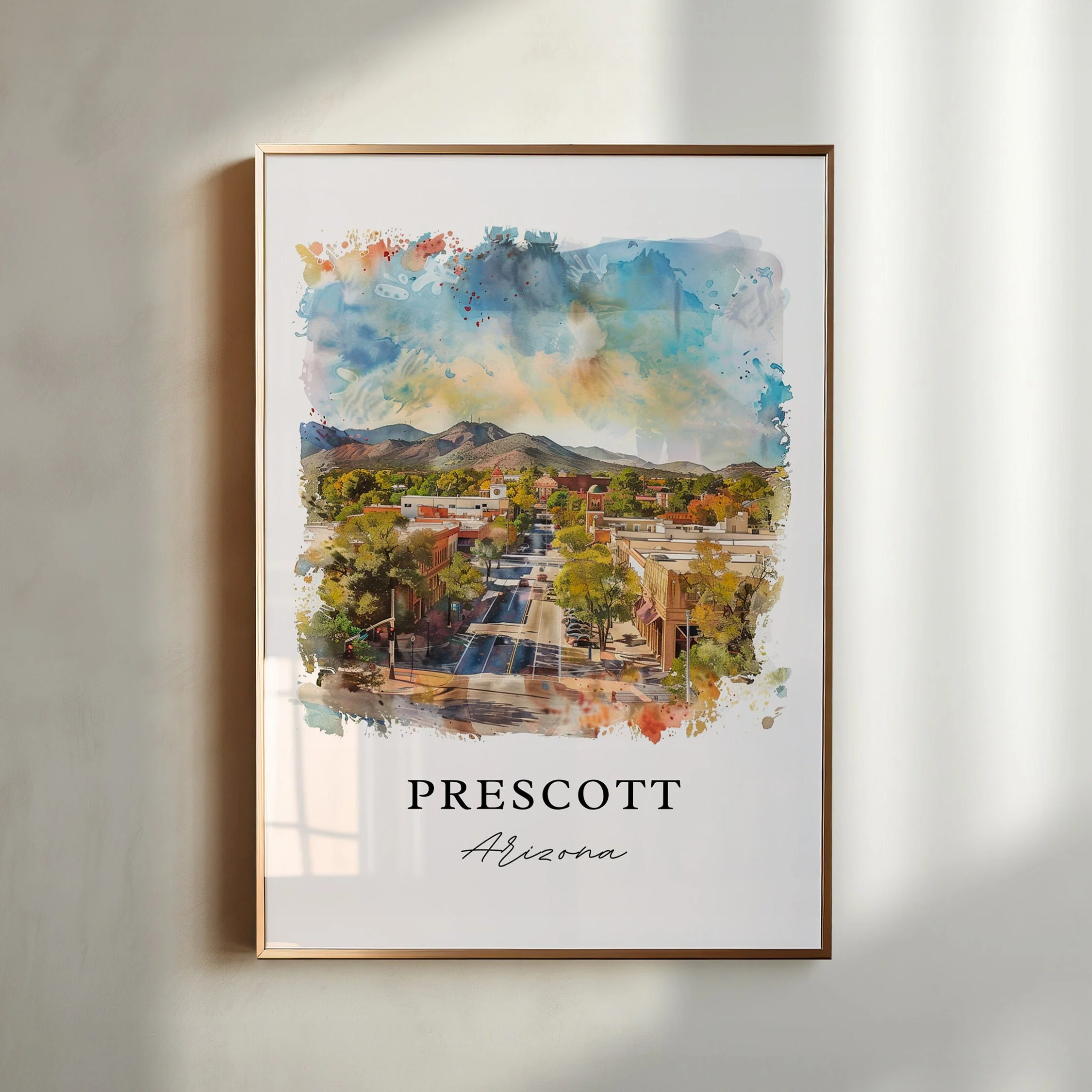 Prescott, Arizona – Watercolor Art Print