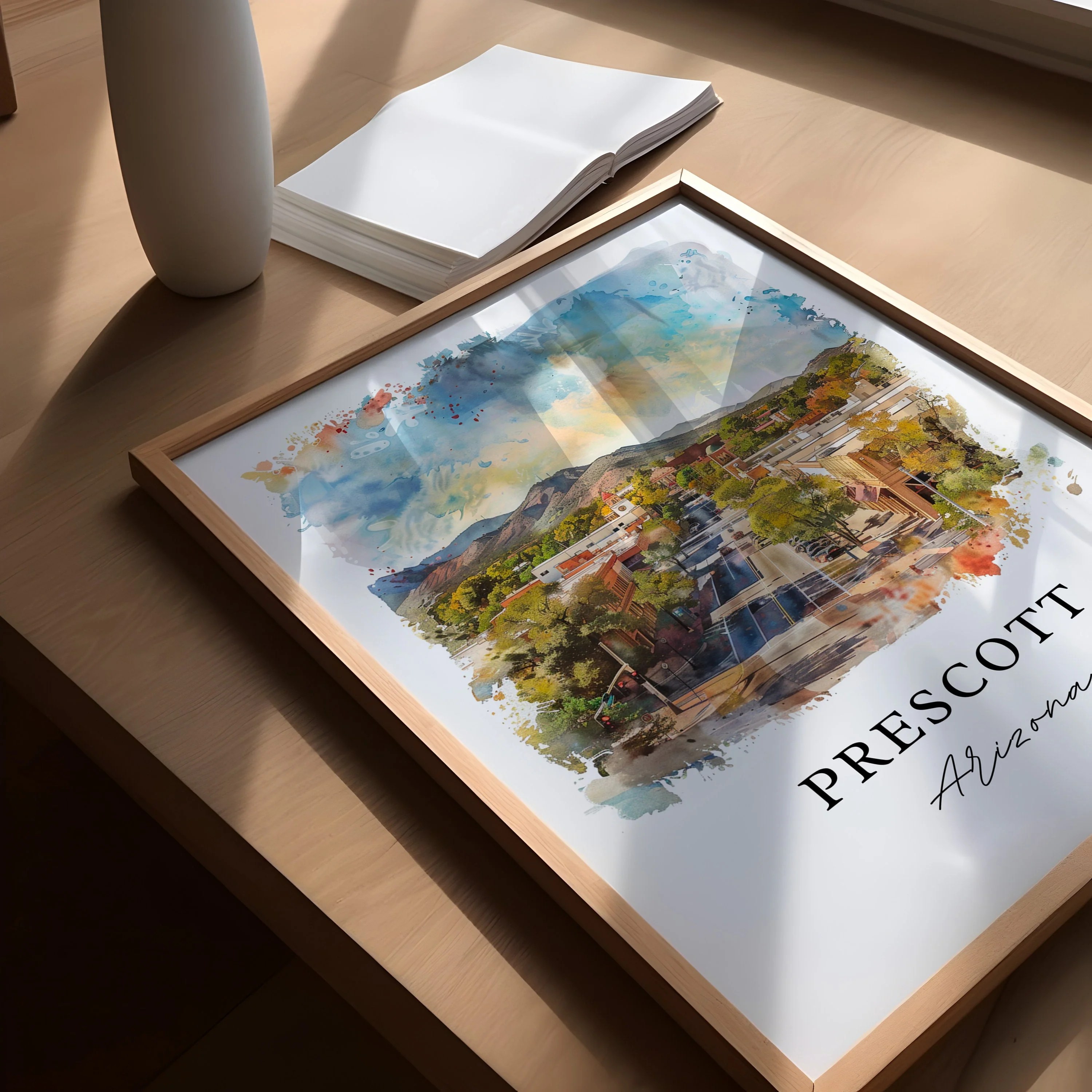 Prescott, Arizona – Watercolor Art Print - Image 3