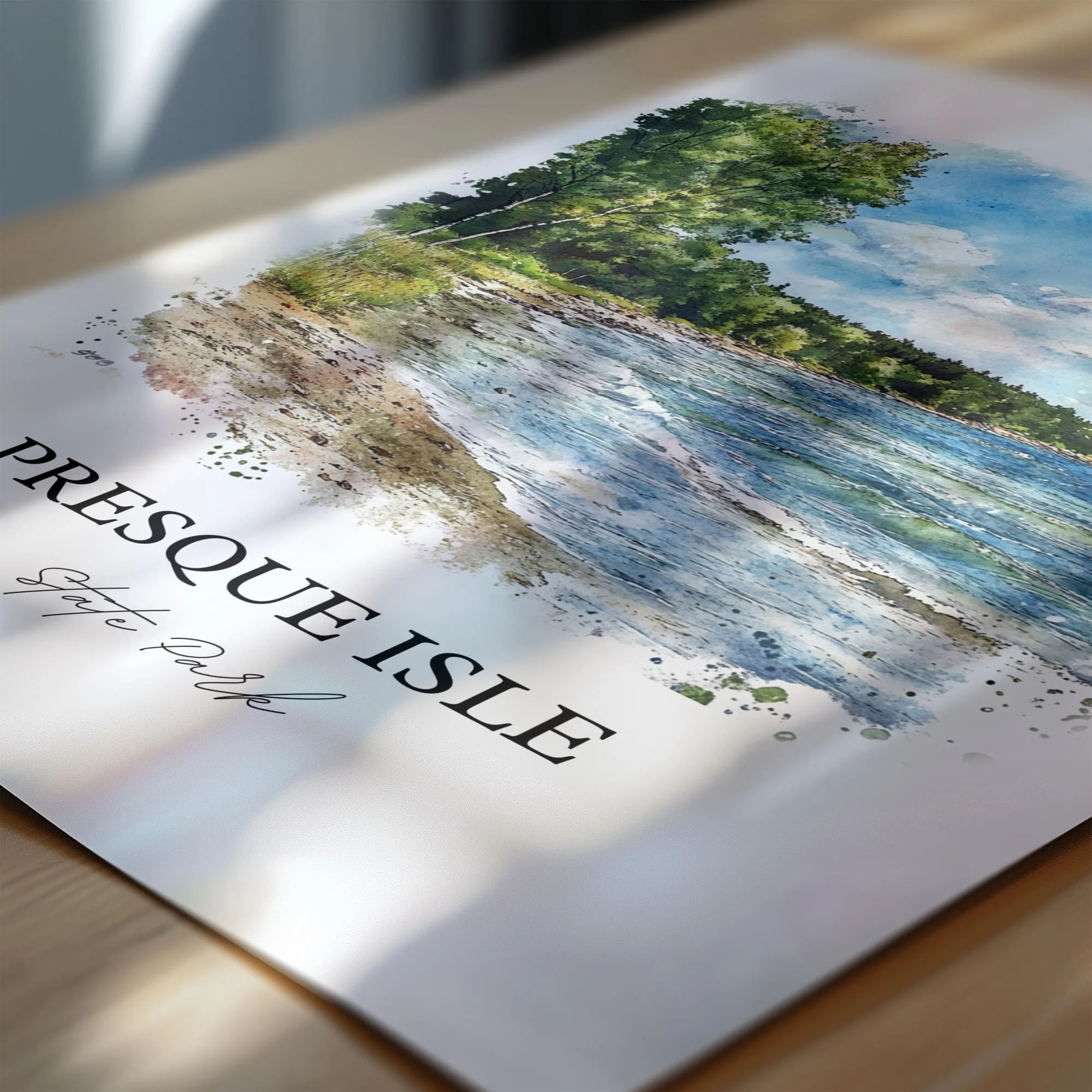 Presque Isle, USA – Watercolor Art Print - Image 2