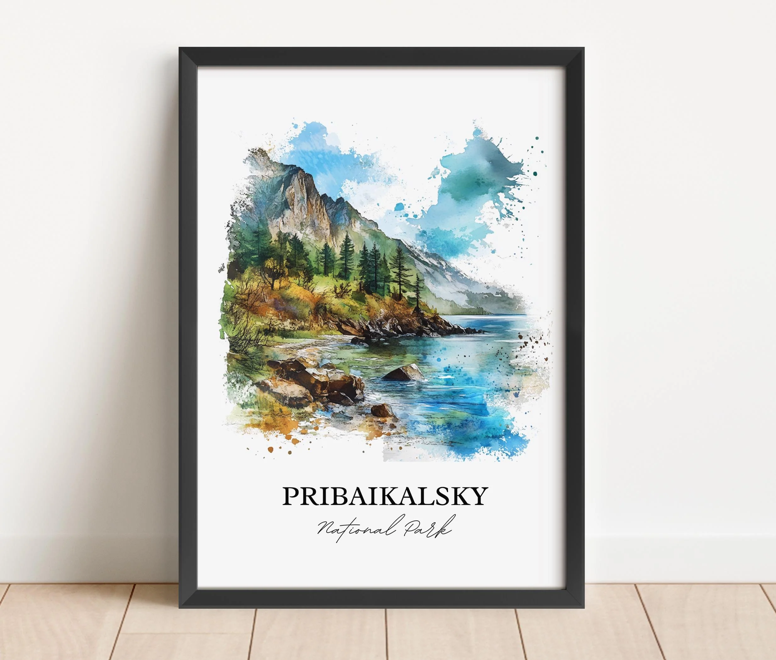 Pribaikalsky National Park, Russia – Watercolor Art Print - Image 6