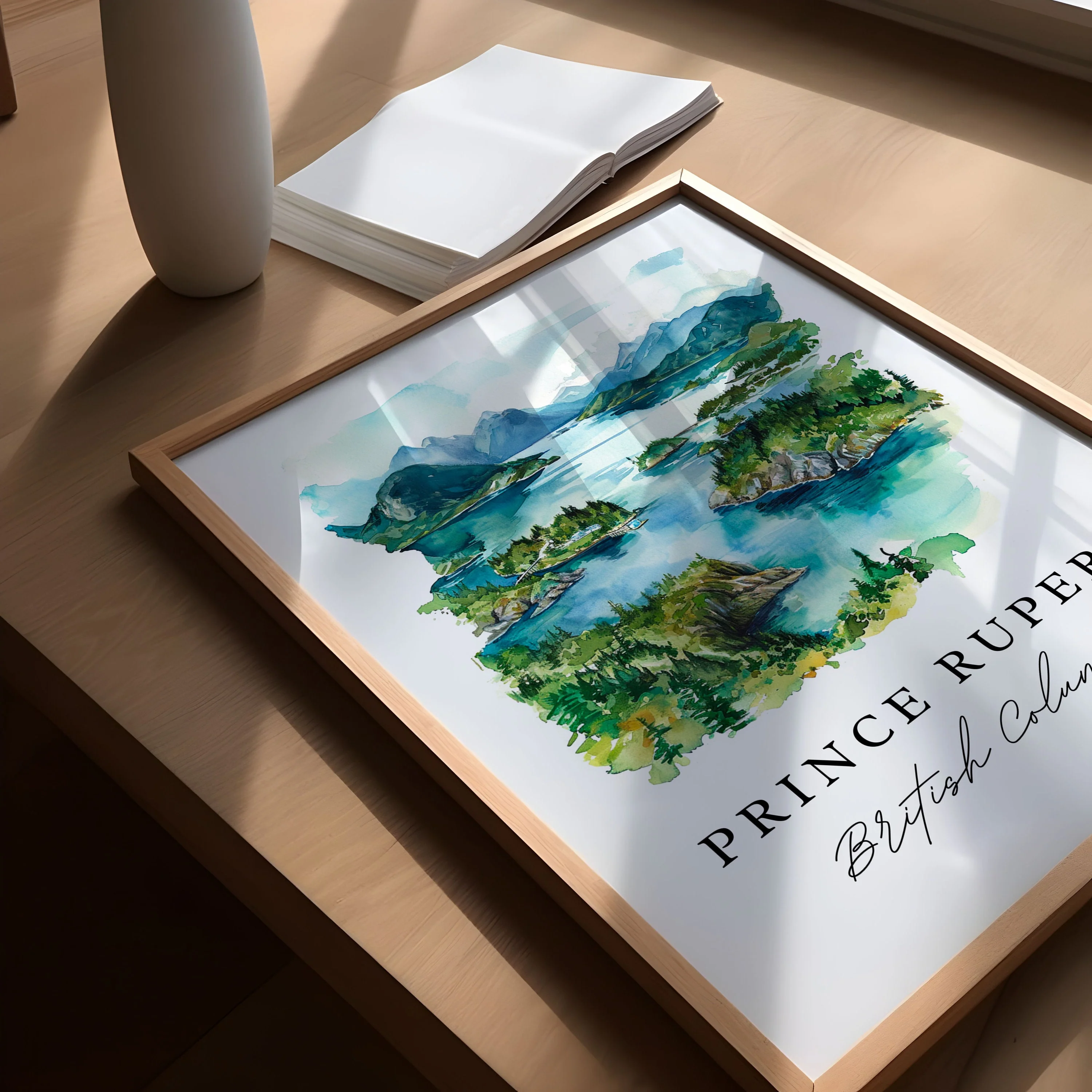 Prince Rupert, Canada – Watercolor Art Print - Image 3