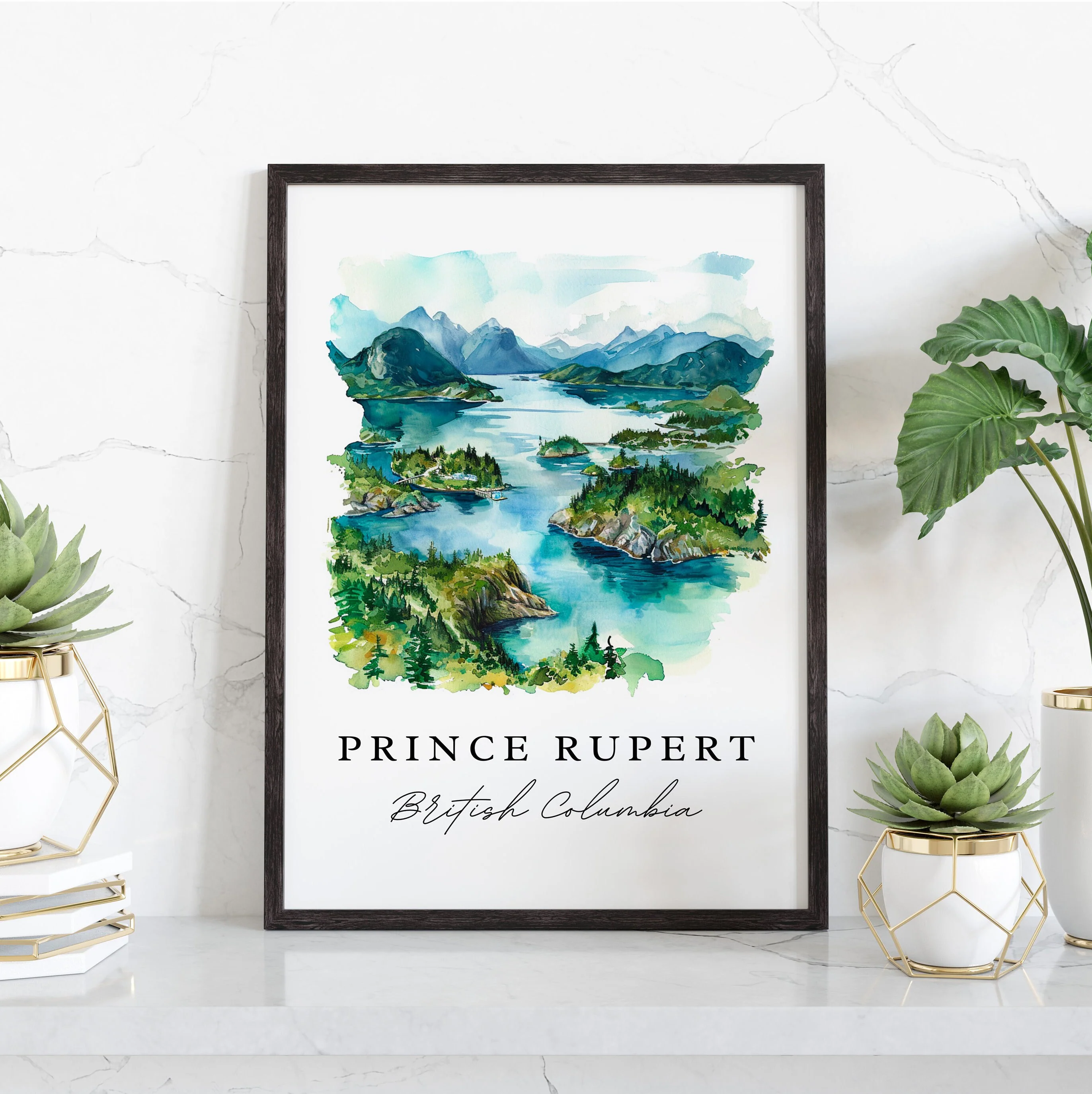 Prince Rupert, British Columbia – Watercolor Art Print - Image 5