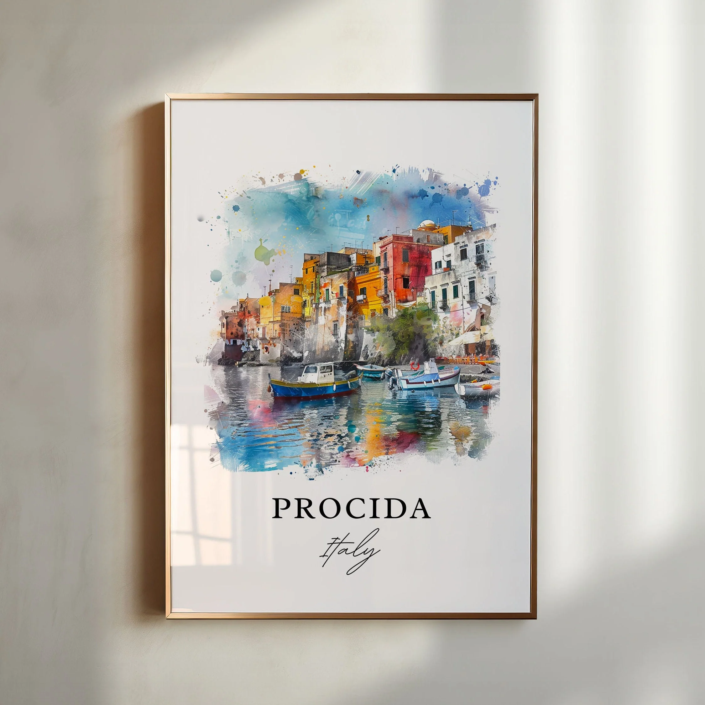 Procida, Italy – Watercolor Art Print