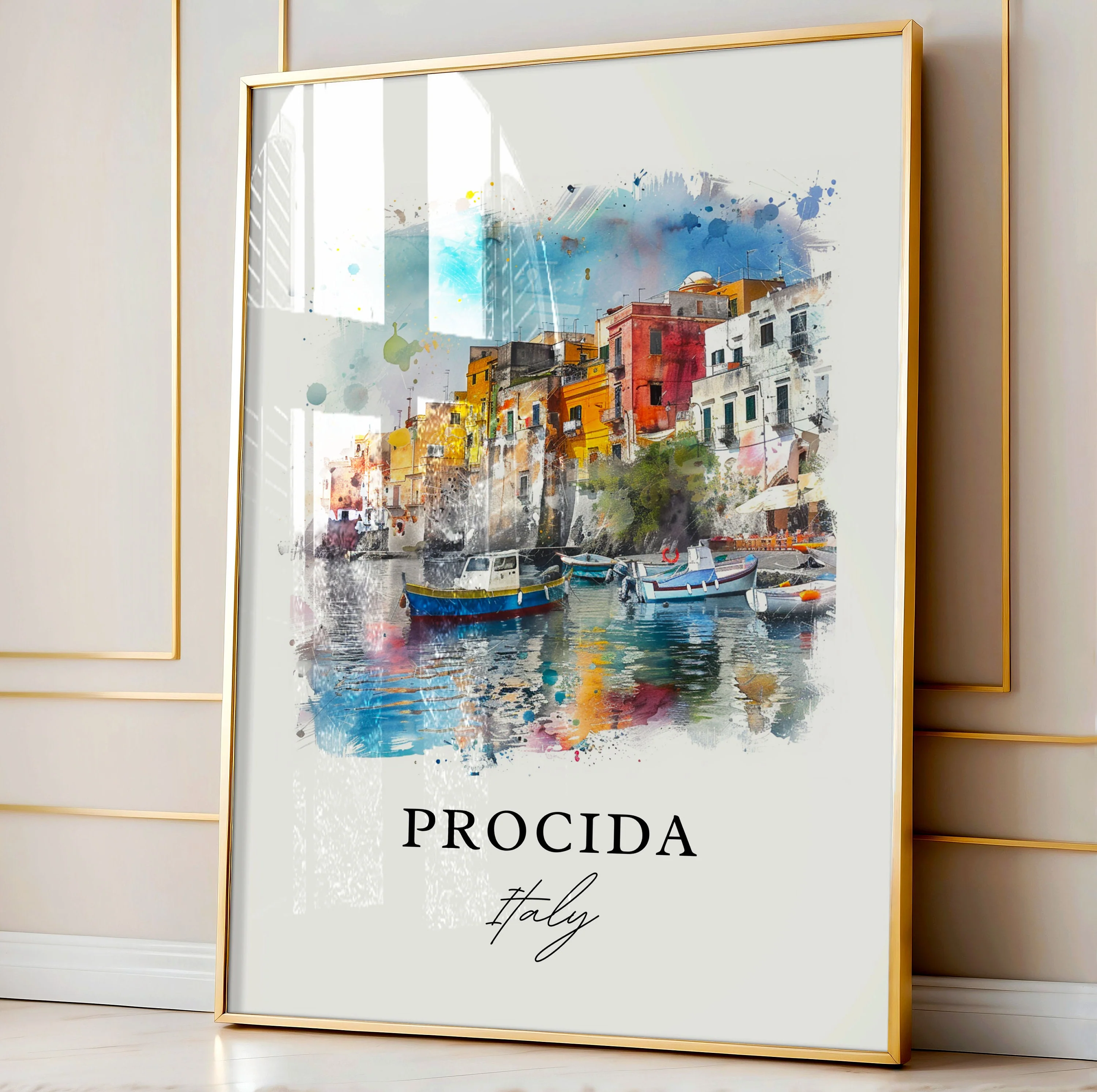 Procida, Italy – Watercolor Art Print - Image 4