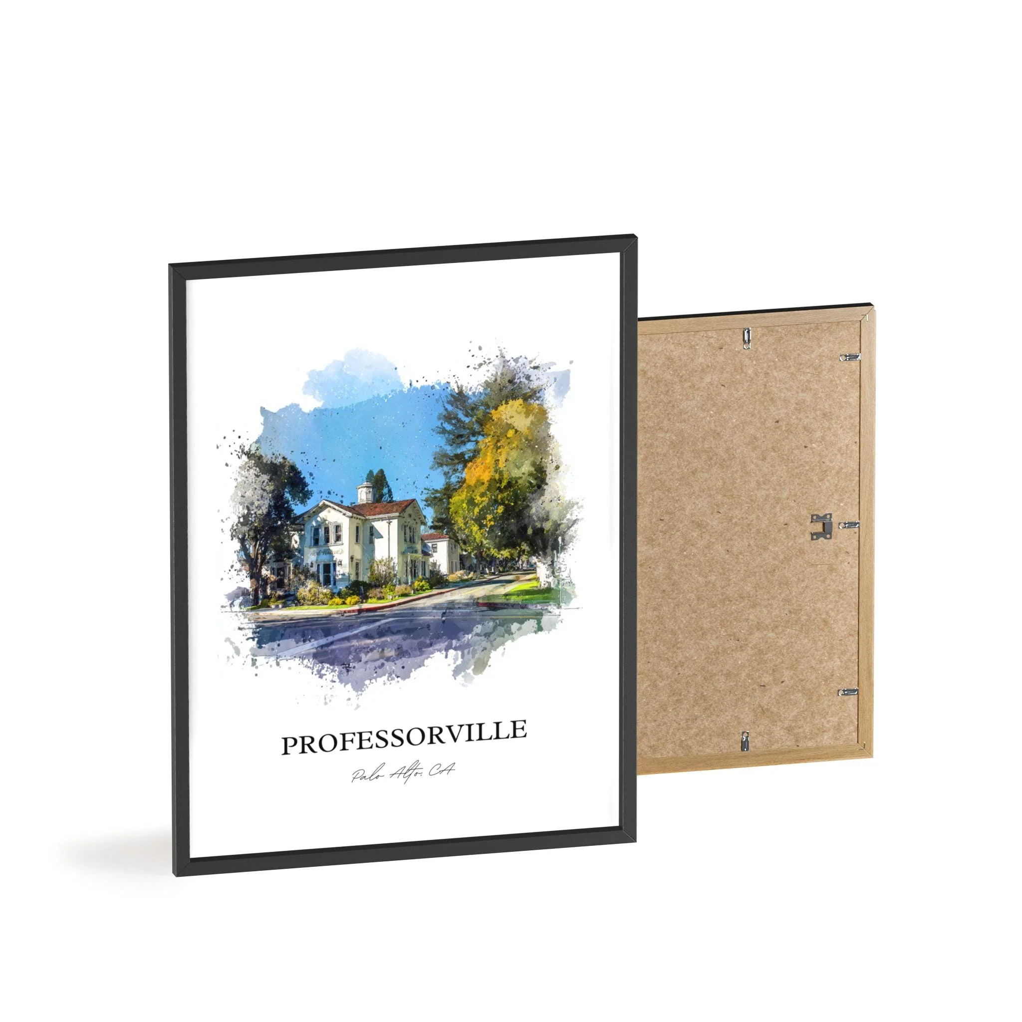 Professorville, California – Watercolor Art Print - Image 11