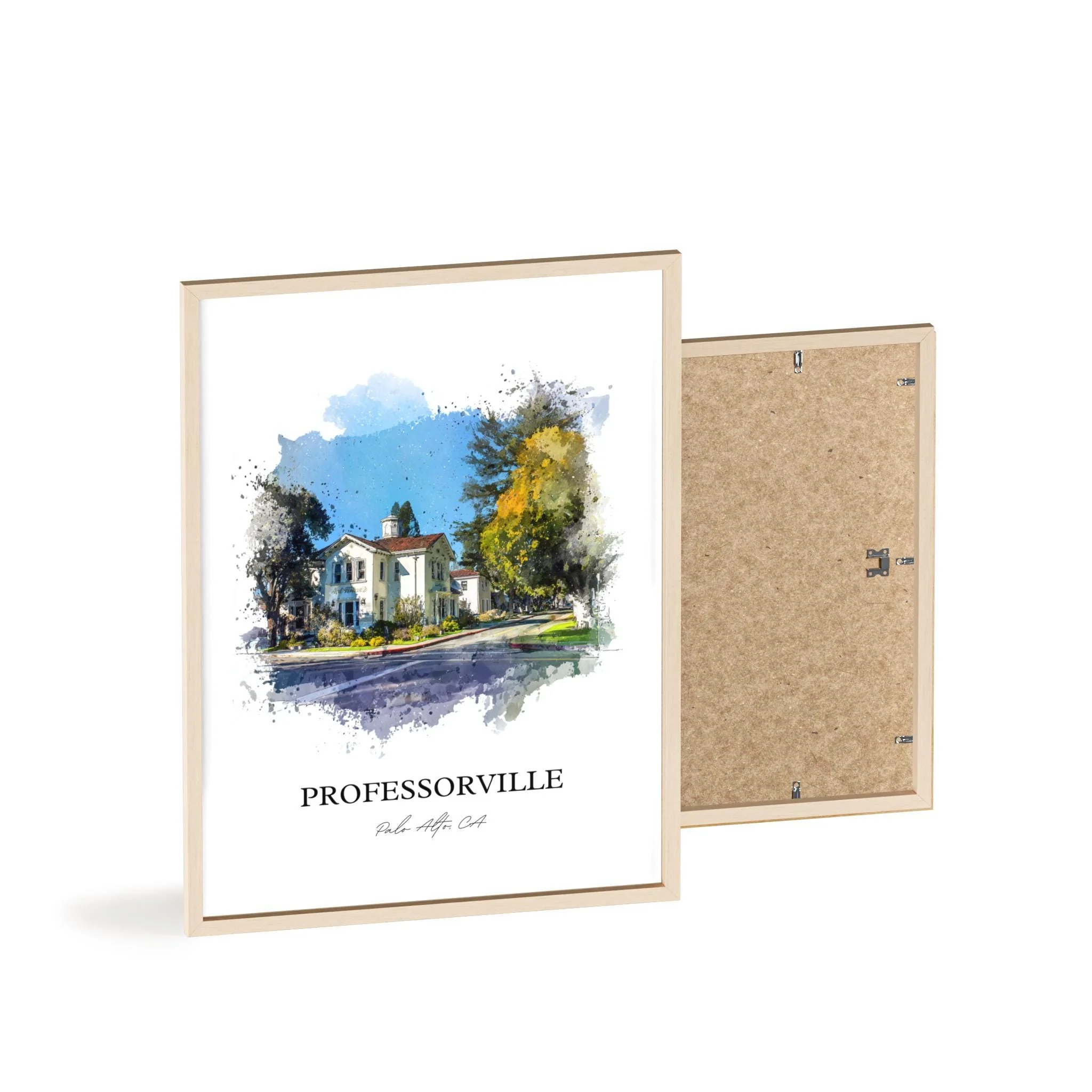Professorville, California – Watercolor Art Print - Image 13