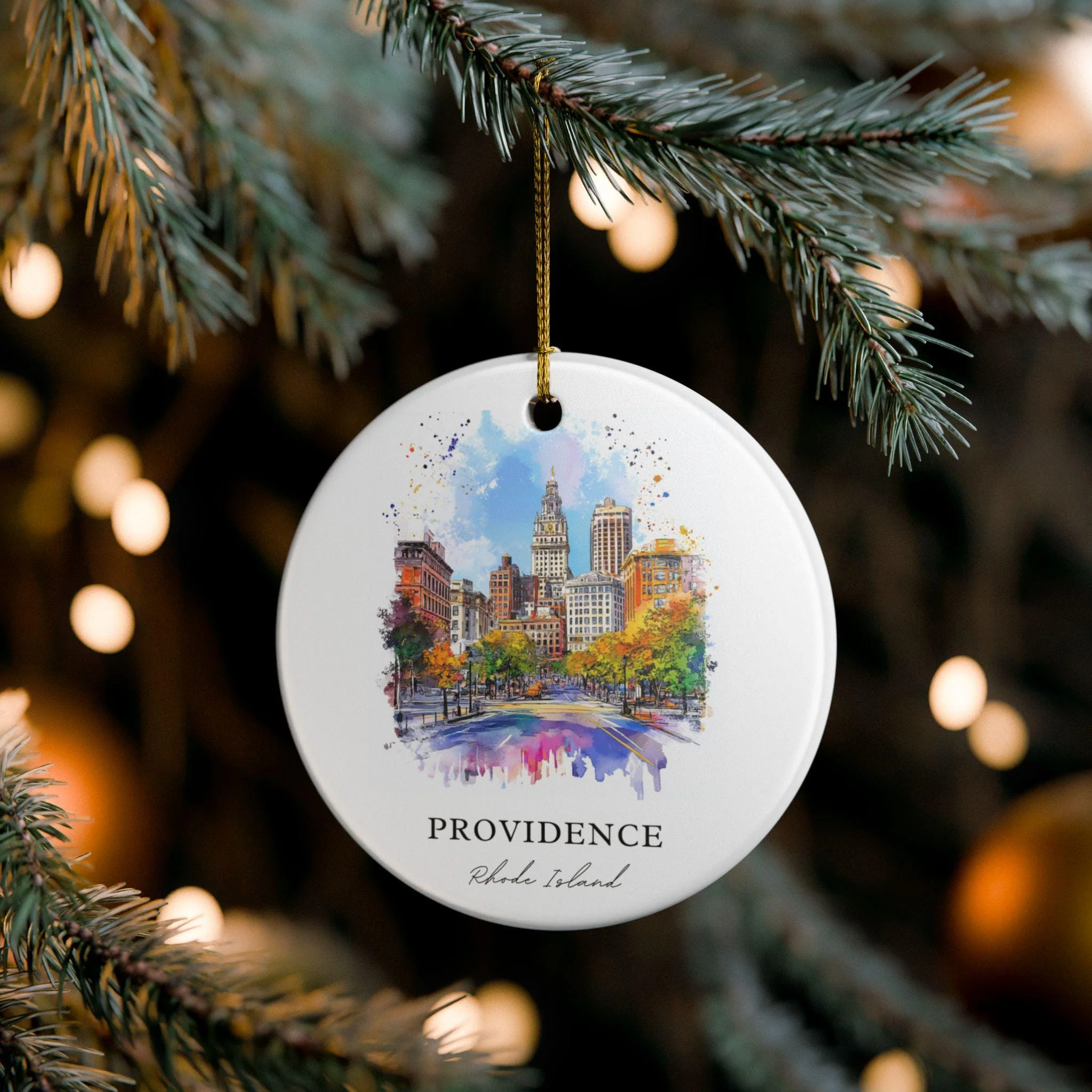 Providence RI Ornament: Unique Providence Souvenir, Providence Xmas Decor, and Authentic Rhode Island Gift - Image 4
