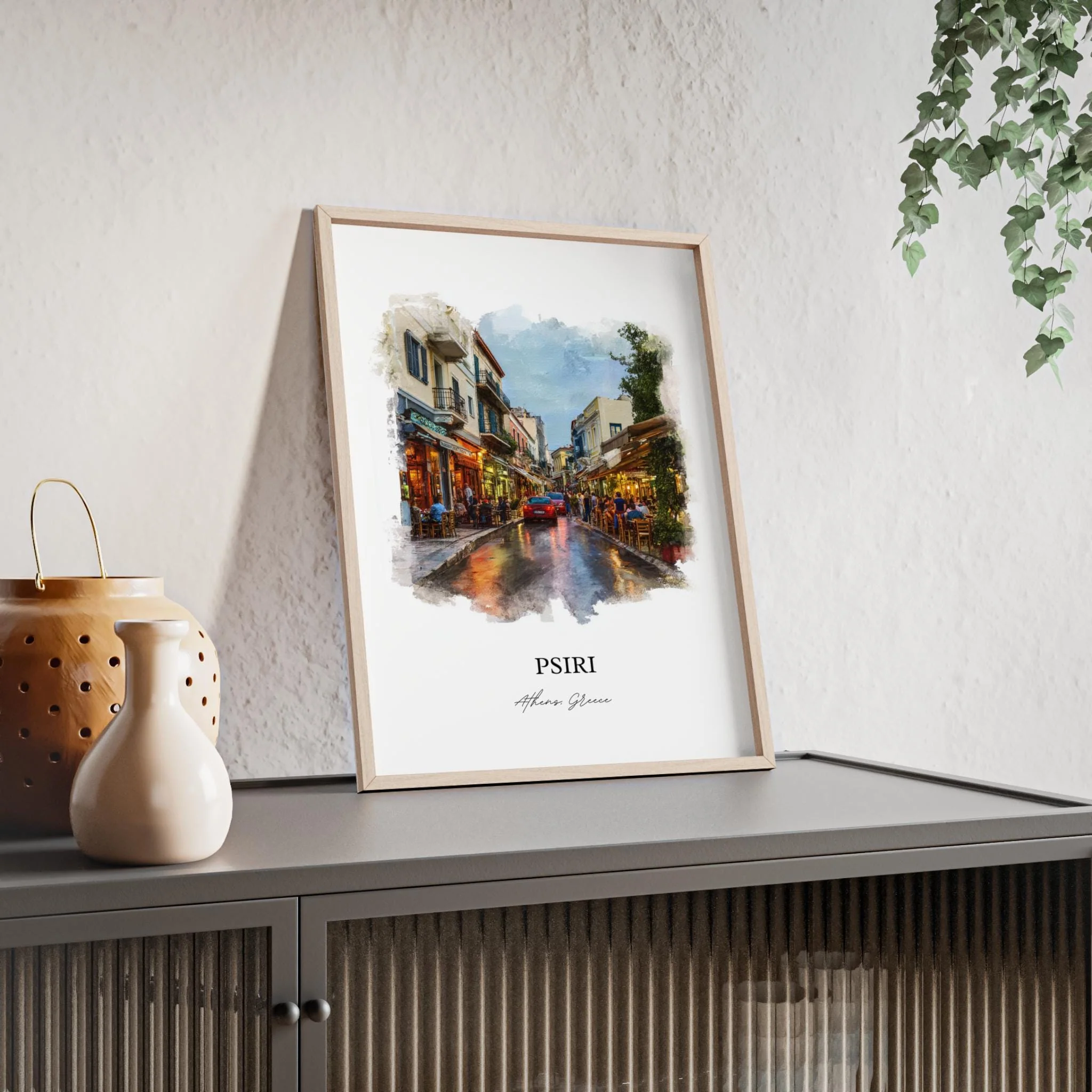 Psiri, Athens Greece – Watercolor Art Print - Image 5